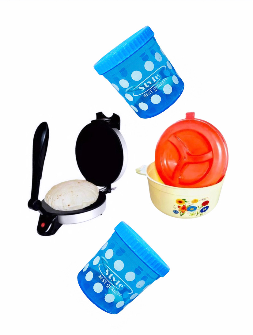 otc Combo Of Casserole || 2 Plastic Container || Non Stick Roti and Khakra Maker image 1
