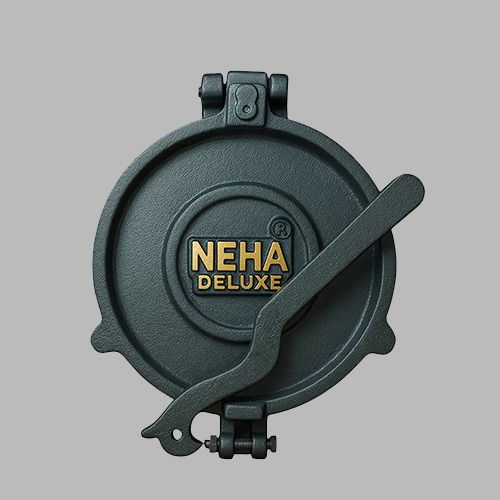 Heavy Model Chapati Maker 8.5'' Diameter SS Plate Dump Press Machine with Handle Roti and Khakra Maker-image-25