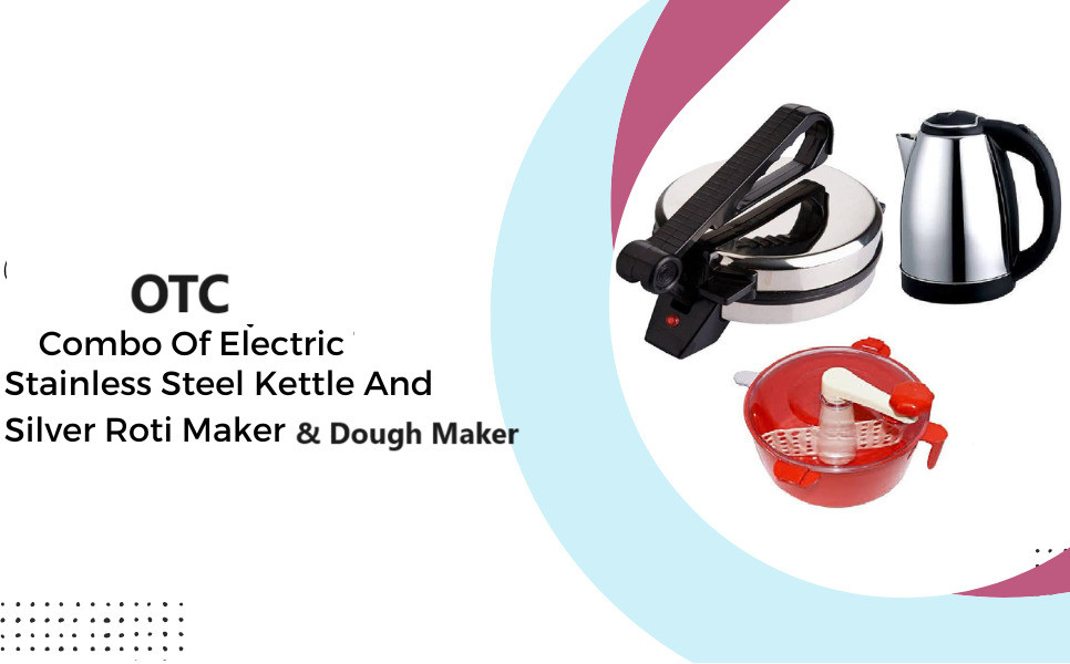 otc Combo RM-1940 Electric Kettle & Dough Maker & Roti Maker||EO-5 Roti and Khakra Maker image 1