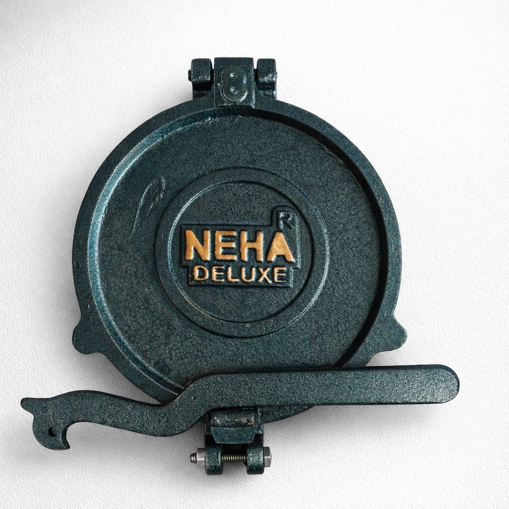 Deluxe Durable Poori Press 8.5 Inch Cast Iron & SS Plate Roti and Khakra Maker-image-25