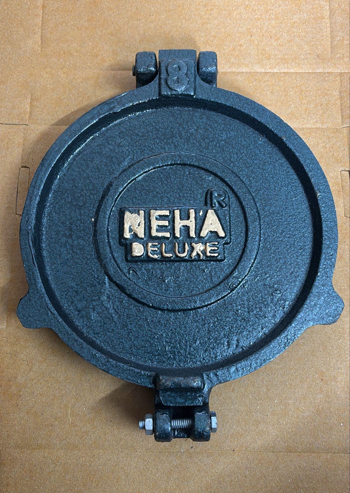 neha 8.5'' Cast Iron Roti Maker Machine Heavy Press with Handle Stainless Steel Roti and Khakra Maker-picture-46
