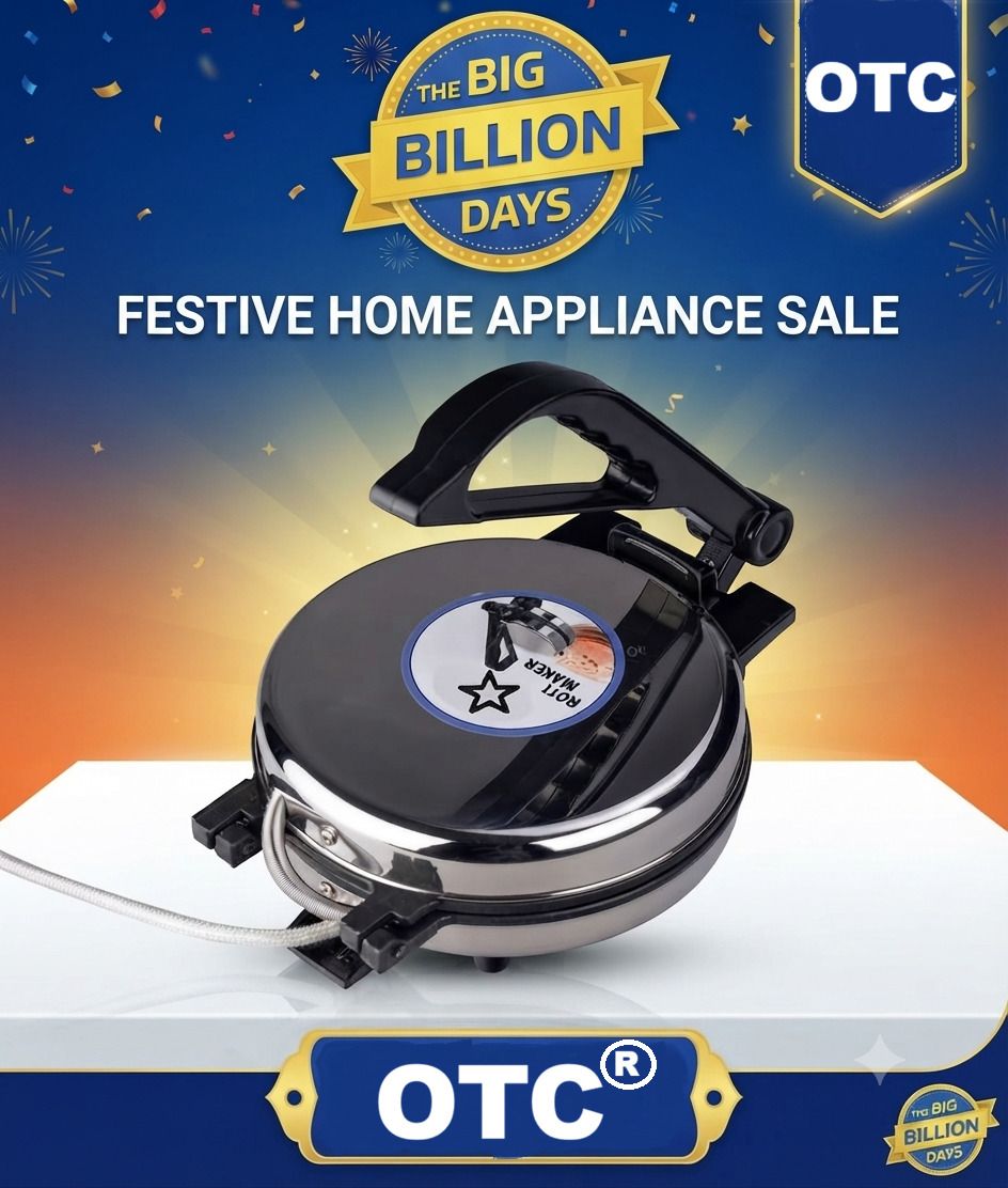 electric & non stick festive season rl-6000 roti and khakra maker