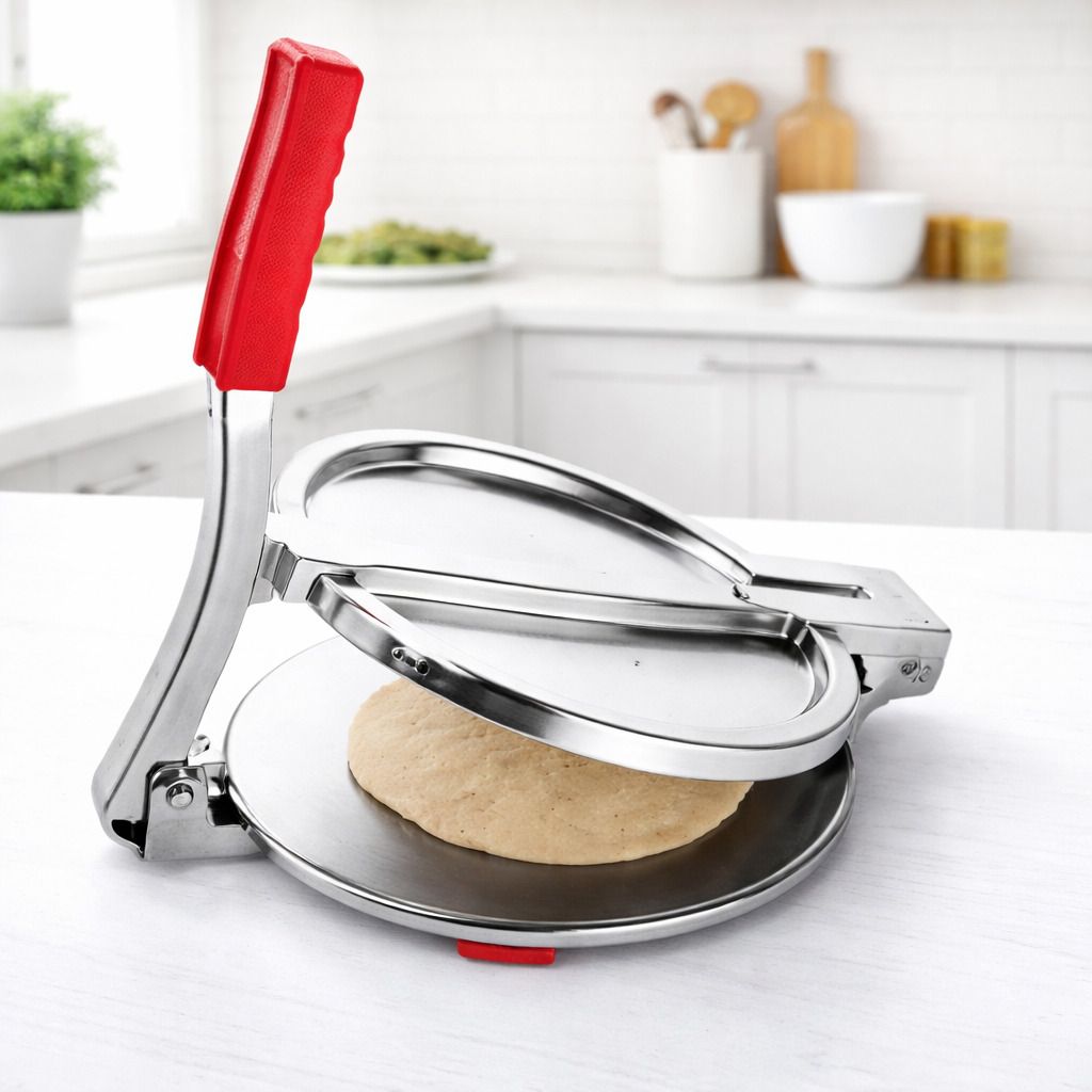 Heavy Duty Manual Chapati, Papad & Puri Press Machine | Non-Slip Handle Roti and Khakra Maker-image-25
