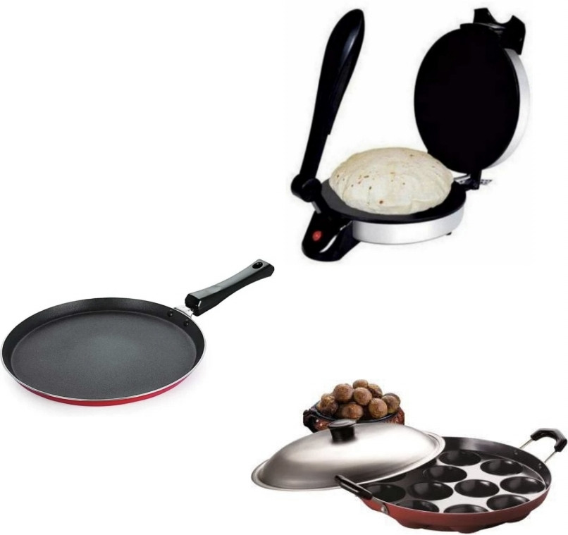 viyasha ® Combo Pack Of Dosa Tawa | idli Maker AAA Quality 1 years warranty Model RT29 Roti and Khakra Maker image 1