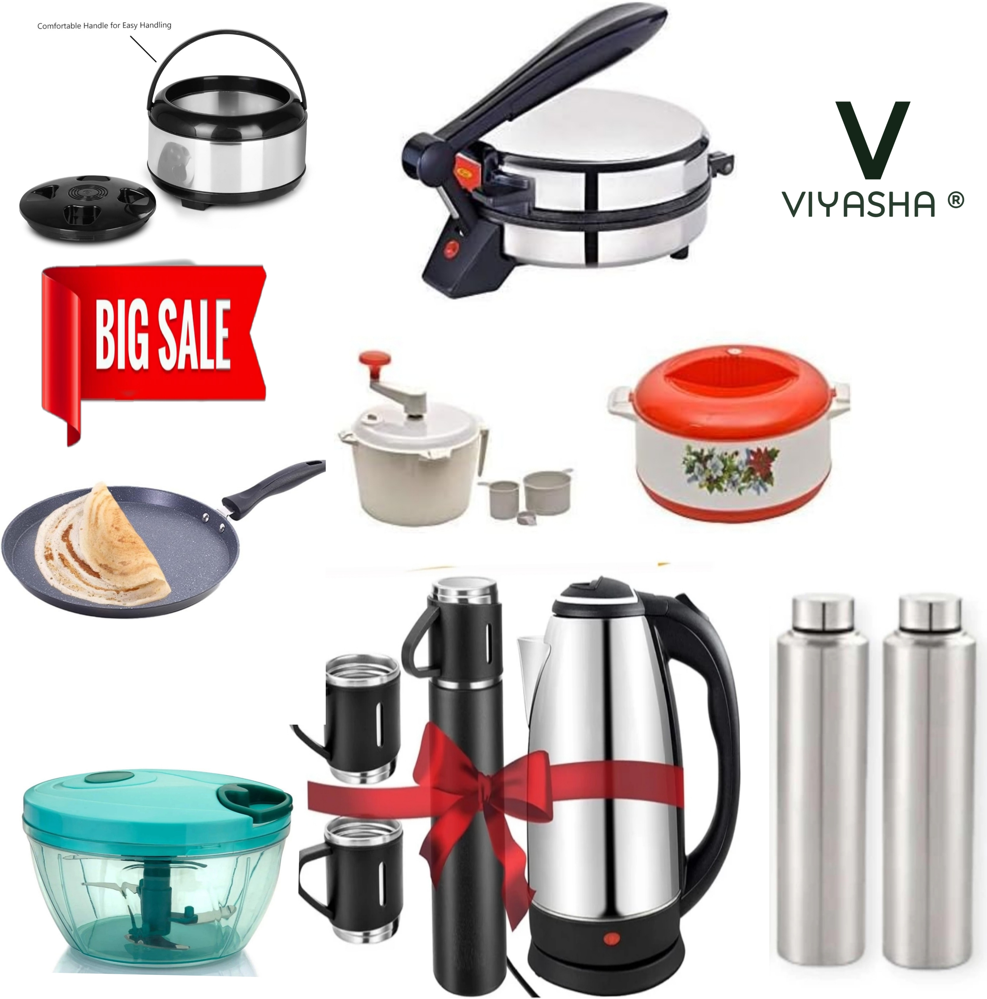 viyasha ®Indian Chapati Roti/Maker Combo pack 11 items need Home making Food Model QM Roti and Khakra Maker image 1