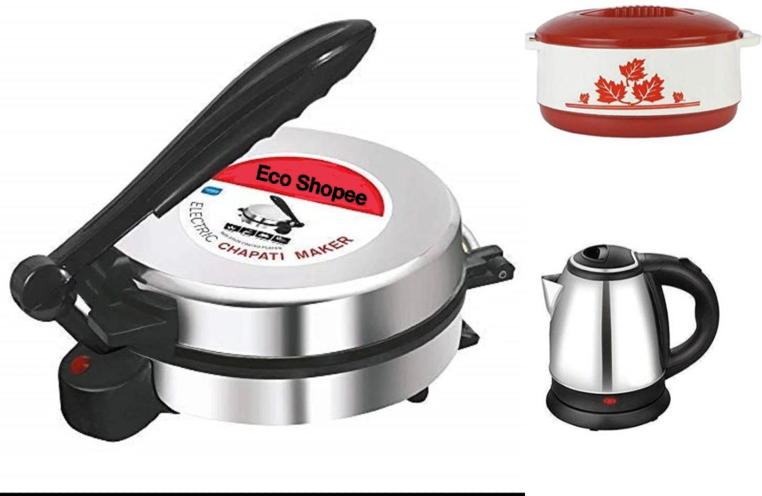 eco shopee ® Combo of Non Stick Electric Chapati & EL-1 Roti and Khakra Maker image 1