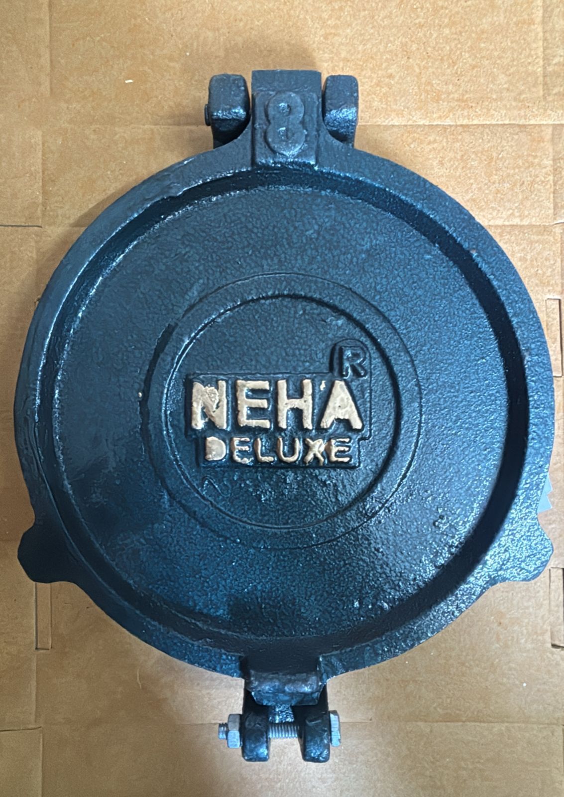 neha 8.5” Cast Iron Roti Maker Heavy Duty Press with Handle Stainless Steel Roti and Khakra Maker-picture-37