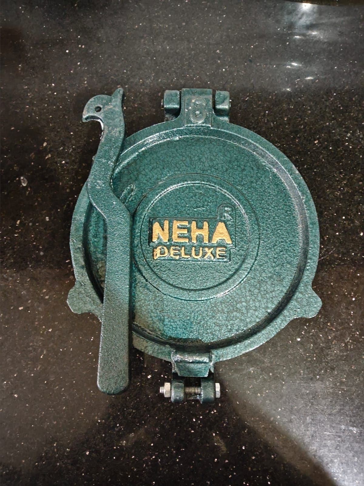 neha 8.5'' Cast Iron Press Heavy Model SS Puri Press Machine with Handle (HRM08-20) Roti and Khakra Maker-picture-48