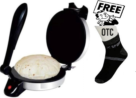otc Free 1 Pair Socks & Non Stick Electric Roti and Khakra Maker image 1