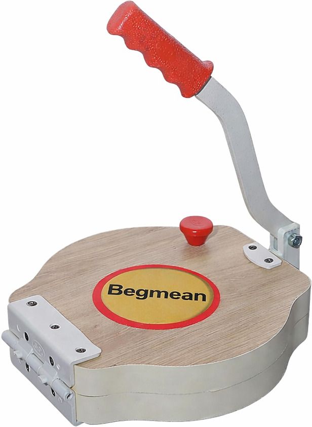 begmean Wooden Papad Press 10 Inch Puri & Khakhra Maker Machine Iron Handle Roti Press Roti and Khakra Maker-picture-3