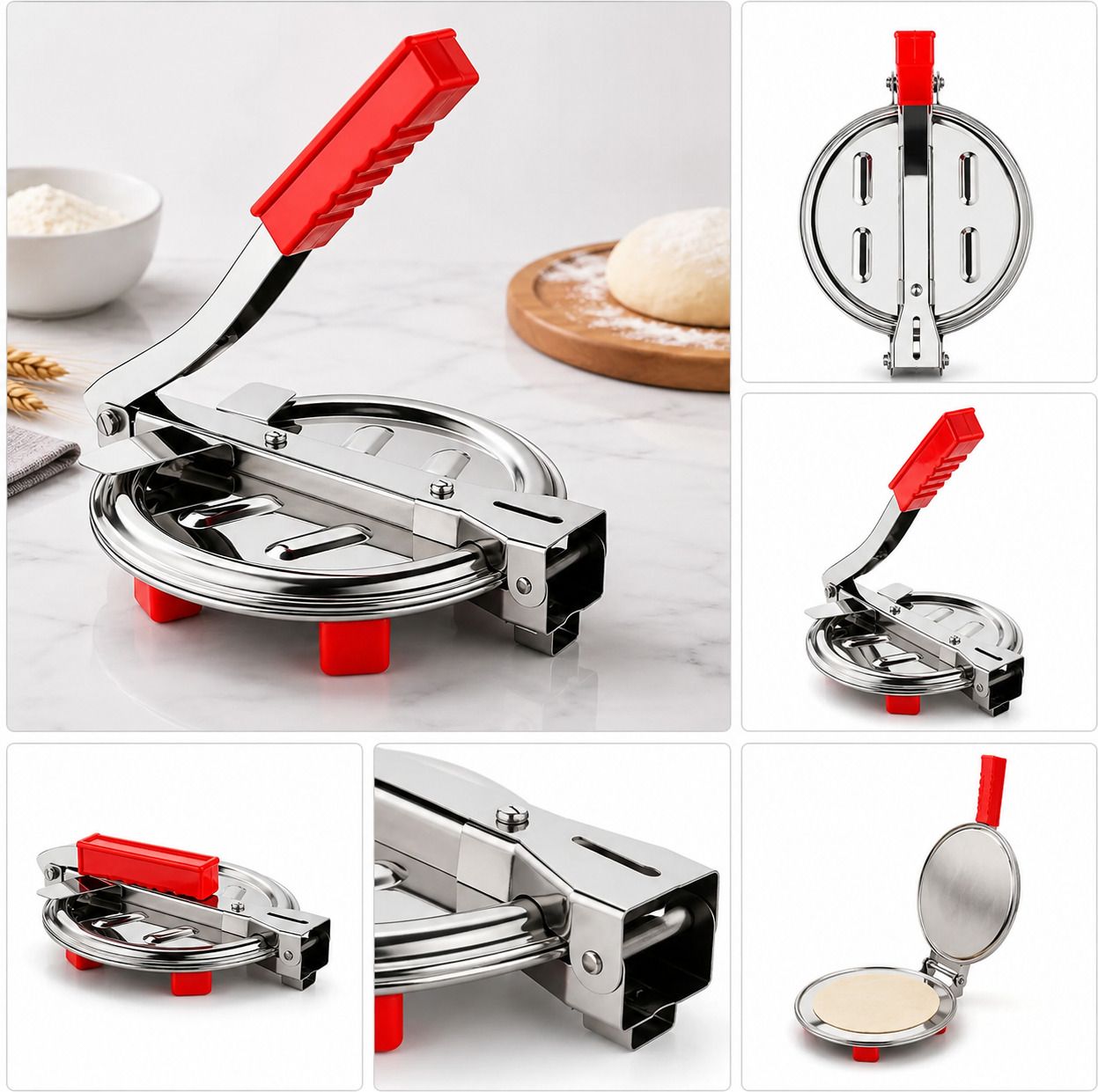 glowira Premium Stainless Steel Roti Press puri Roti and Khakra Maker-picture-30