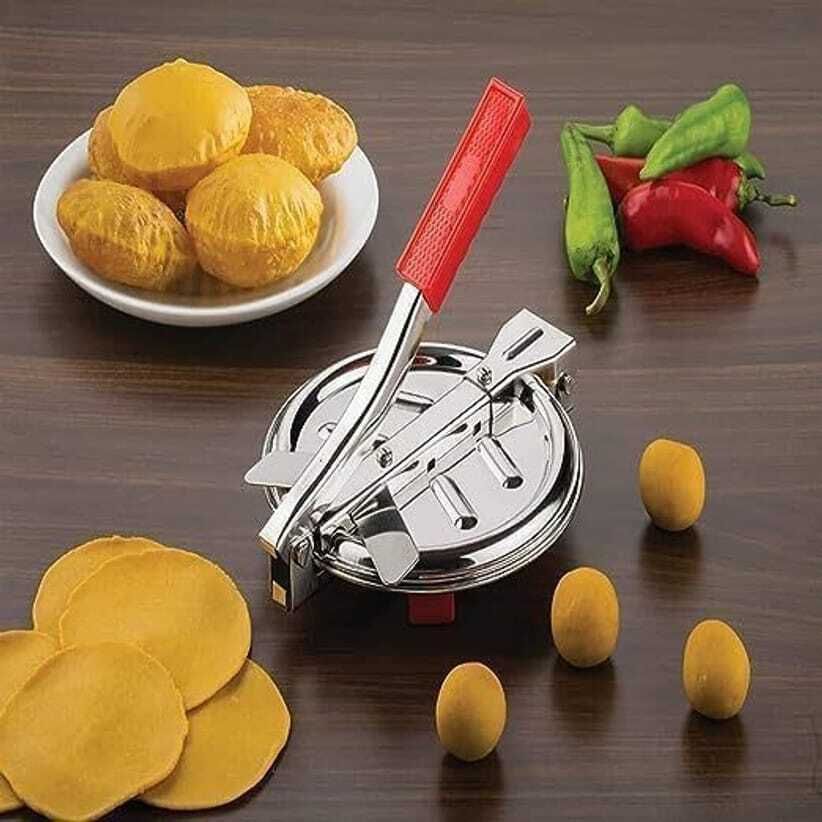 khodiyar enterprises Easy Use Manual Roti Press for Uniform Round Chapatis Roti and Khakra Maker-picture-20