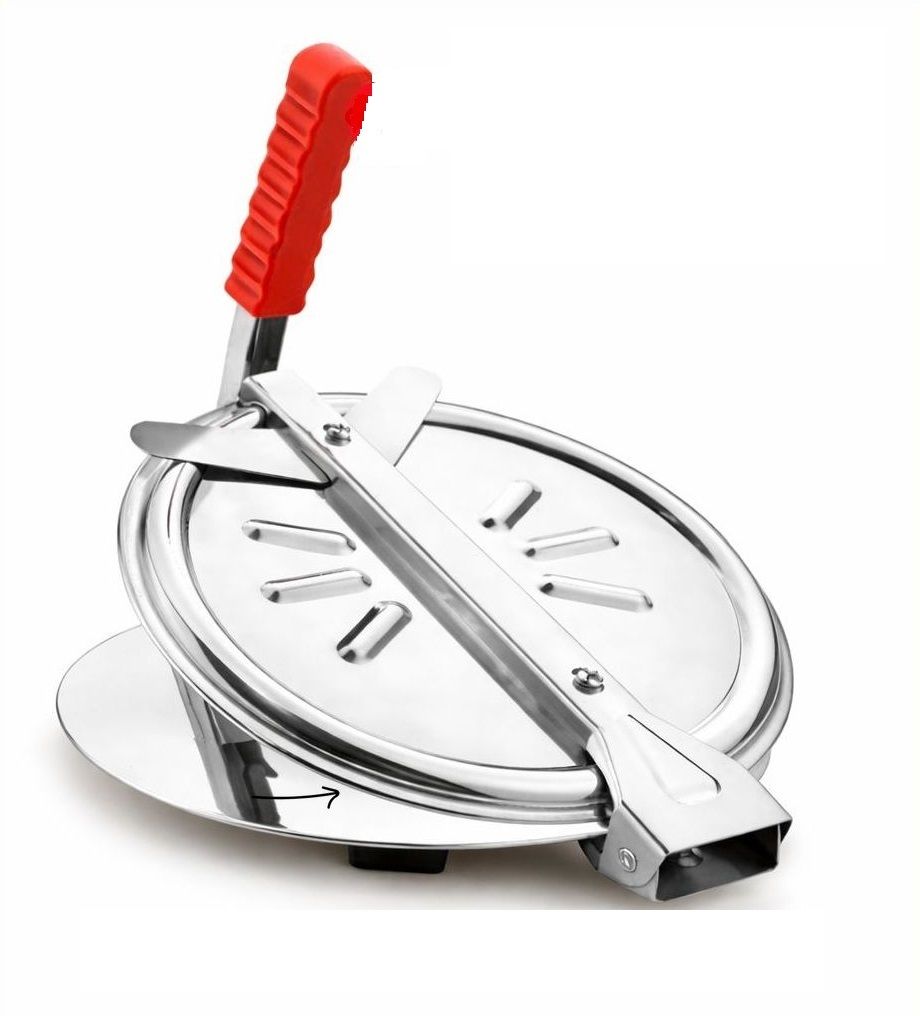 Heavy Quality Stainless Steel, Puri Maker Press Machine Big size with Handle Roti and Khakra Maker