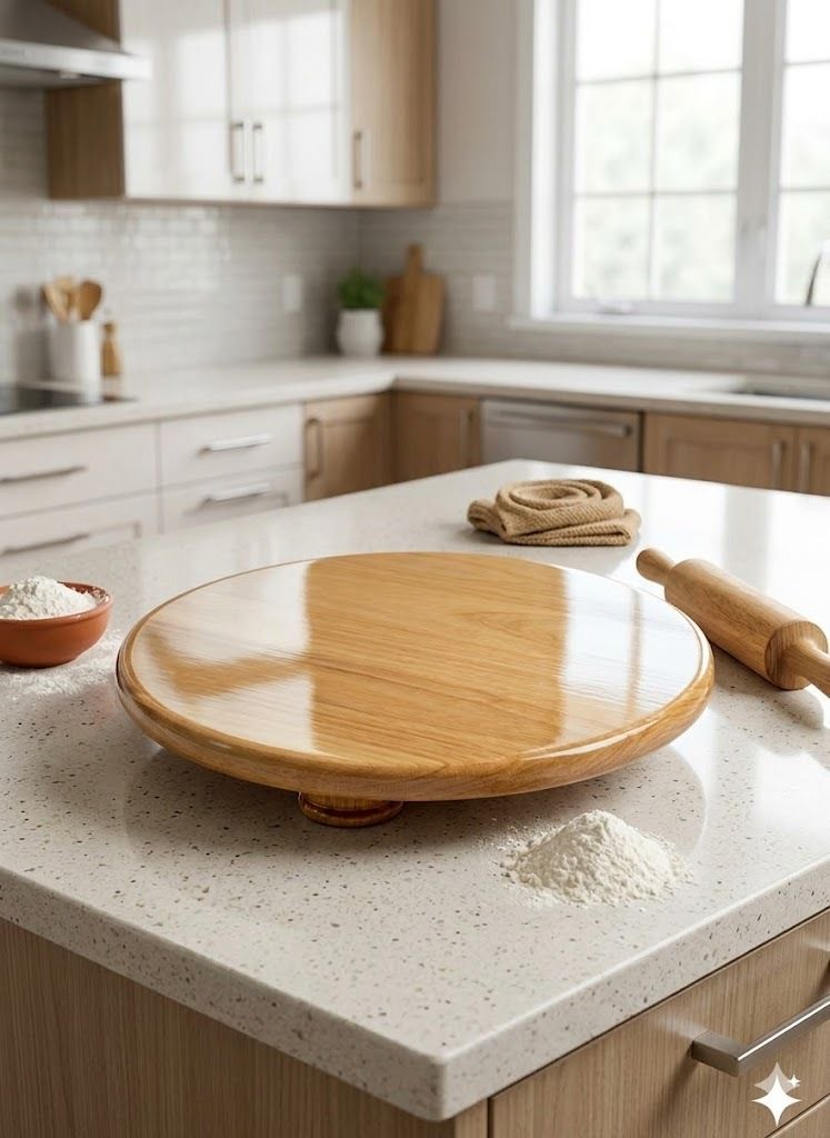 Wooden Chakla Roti Making Board MDF Wood Epoxy Laminate Surface Round Roti and Khakra Maker-image-37
