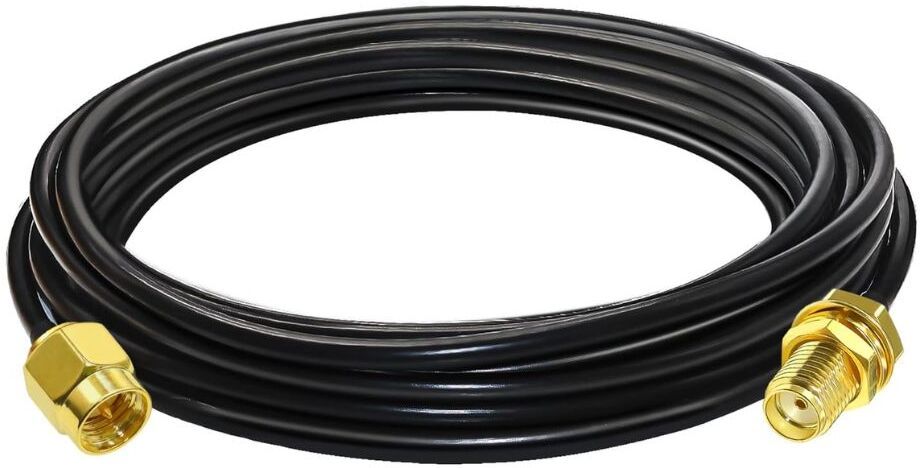 Telehatch RG58 SMA Male to SMA Female Coaxial Cable - 5M | RF Cable for 2G/3G/4G LTE Router Antenna Booster-image-2