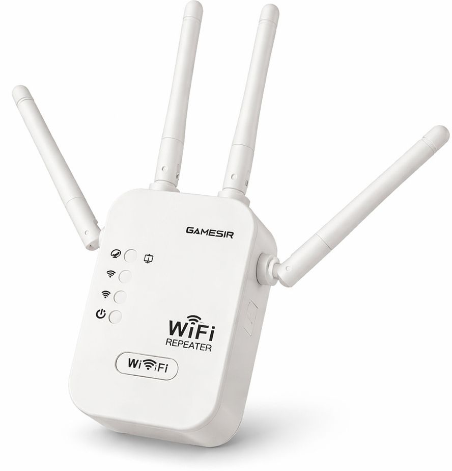 GameSir Best WiFi Extender Up to 300Mbps WiFi Range Extender 2.4 GHz 300 Mbps Wifi Speed Dual Band External Antenna Ethernet (Cable Broadband)