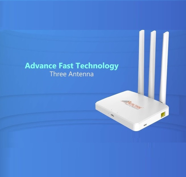Realtime W8+ 4G Sim Based Office Router with Free Adapter + USB Cable + Lan Cable 4G Router 2.4 GHz 100 Mbps Wifi Speed Single Band External Antenna MiFi (Sim Based) image 1