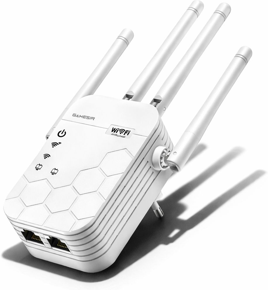 GameSir NetBoost Wi-Fi Extender. Up to 300Mbps WiFi Repeaters WiFi Range Extender 2.4 GHz 300 Mbps Wifi Speed Dual Band External Antenna Ethernet (Cable Broadband)
