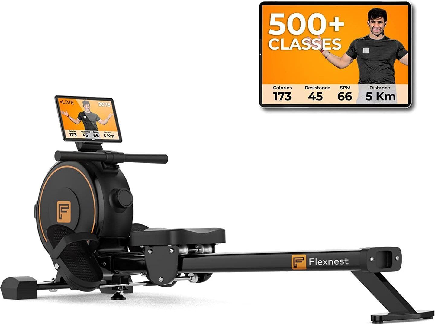 Flexrower Lite Bluetooth Magnetic Rowing Machine - Virtual Classes from Trainers Rowing Machine