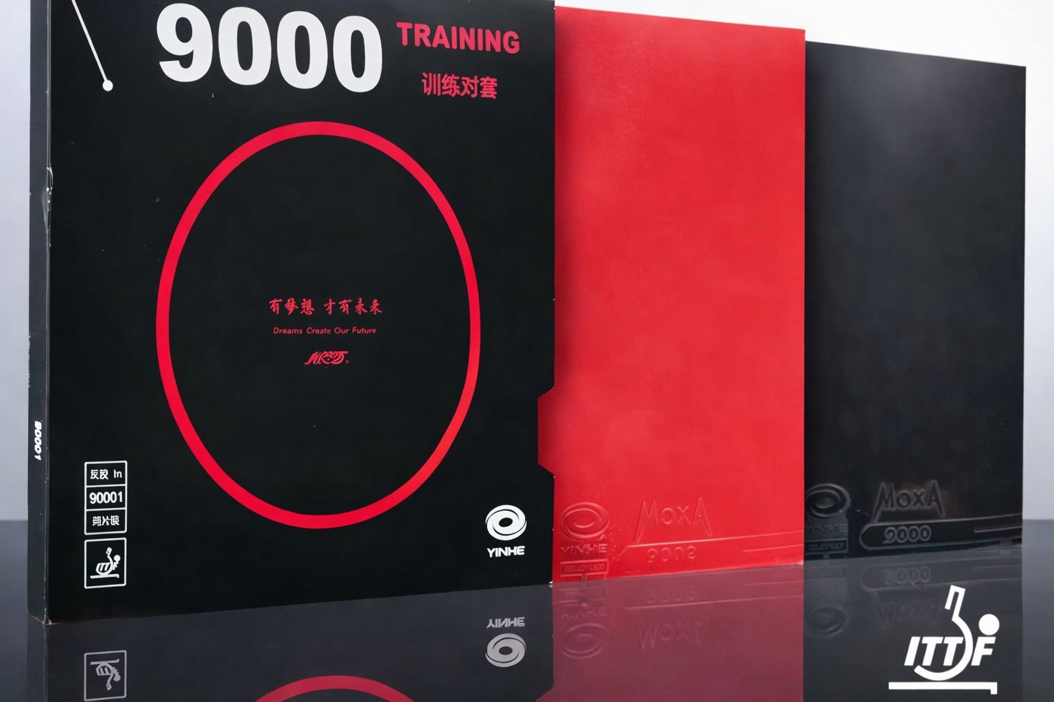 9000 Training Sheet Pack of 2 (Red and Black), Control, Spin & Power, ITTF Appr, 2.1 mm Table Tennis Rubber-image-5