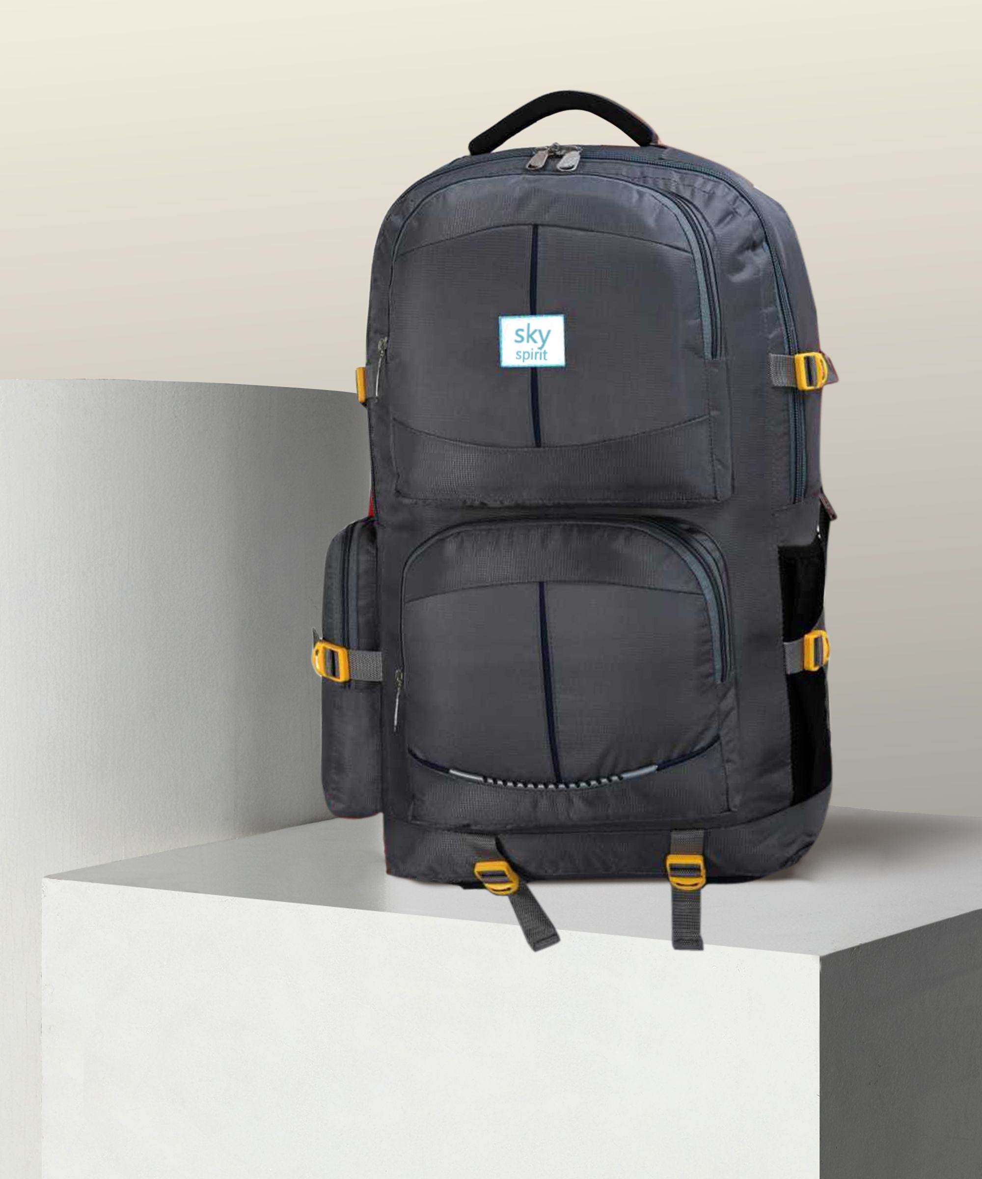 sky spirit LARGE 55L TRAVEL BACKPACK FOR OUTDOOR SPORT HIKING Rucksack - 50 L (Blue) Rucksack- 50 L-picture-10