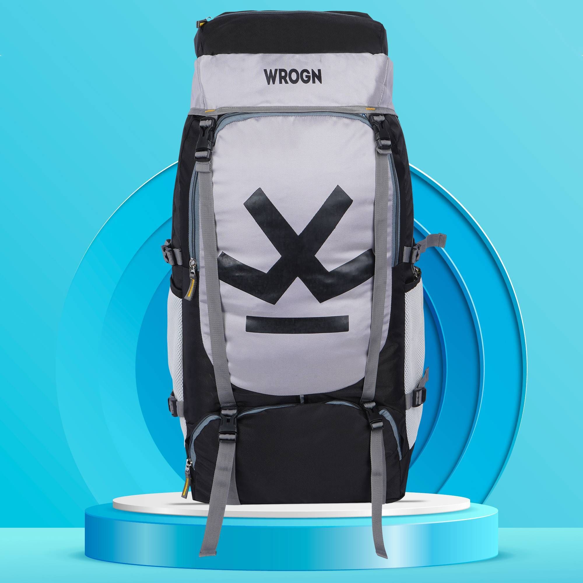 wrogn GTIER TREKKING WITH SHOES COMPARTMENT WITH DURABLE RAINCOVER Rucksack - 65 L-picture-42
