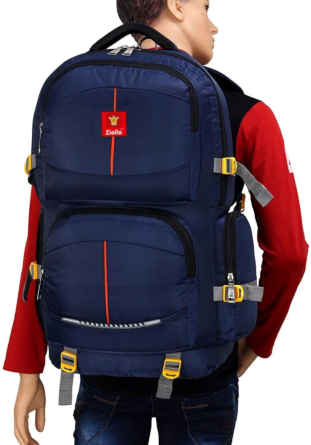 sky spirit LARGE 55L TRAVEL BACKPACK FOR OUTDOOR SPORT HIKING Rucksack - 50 L (blue) Rucksack - 50 L-picture-25