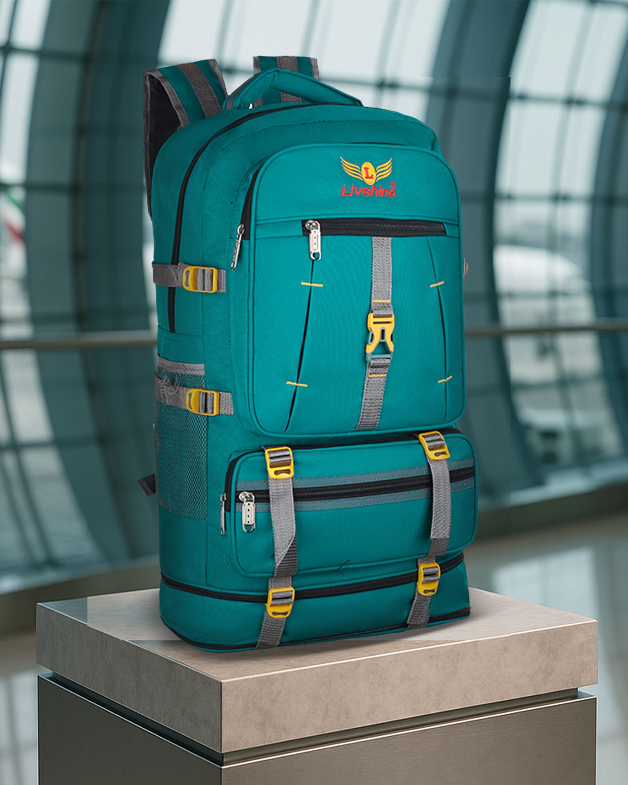 livshine Travel Backpack for Sport Camping Hiking Trekking Bag[GREEN] Rucksack - 60 L-picture-25