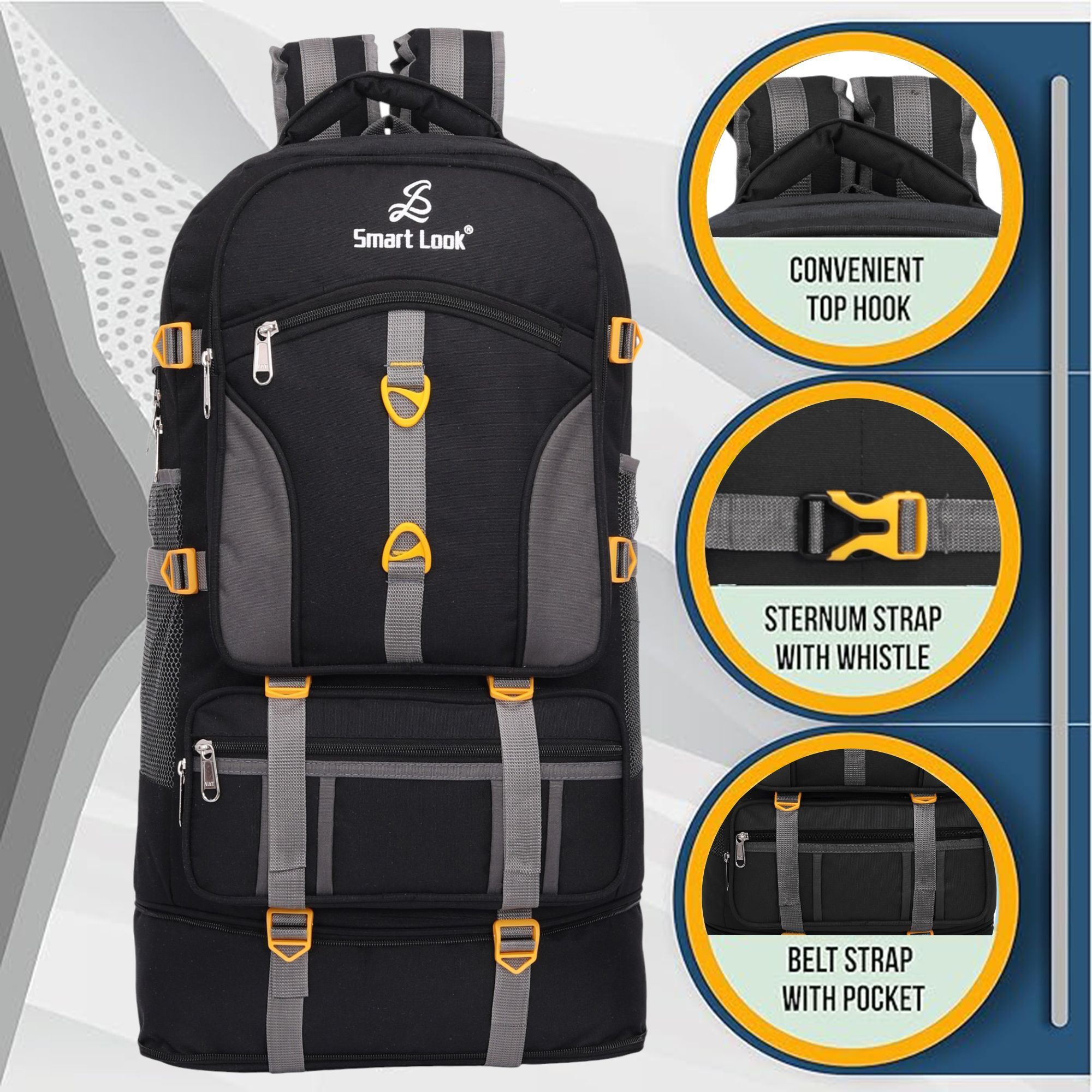 smartlook 90L travel bags&travel backptravel bags for men waterproofack for men& Waterproof Backpack-picture-23