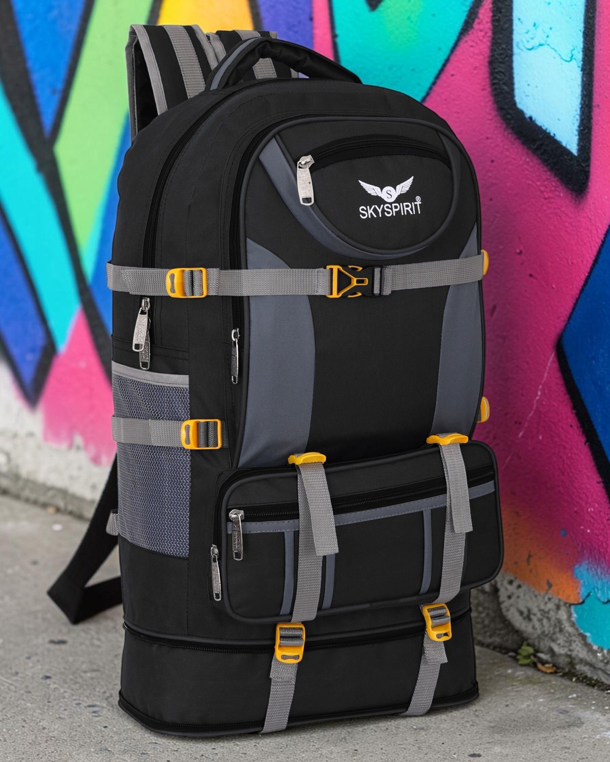 sky spirit Rucksack Backpack | Expandable Bottom | Functional Travel Bag Rucksack - 90 L-picture-14