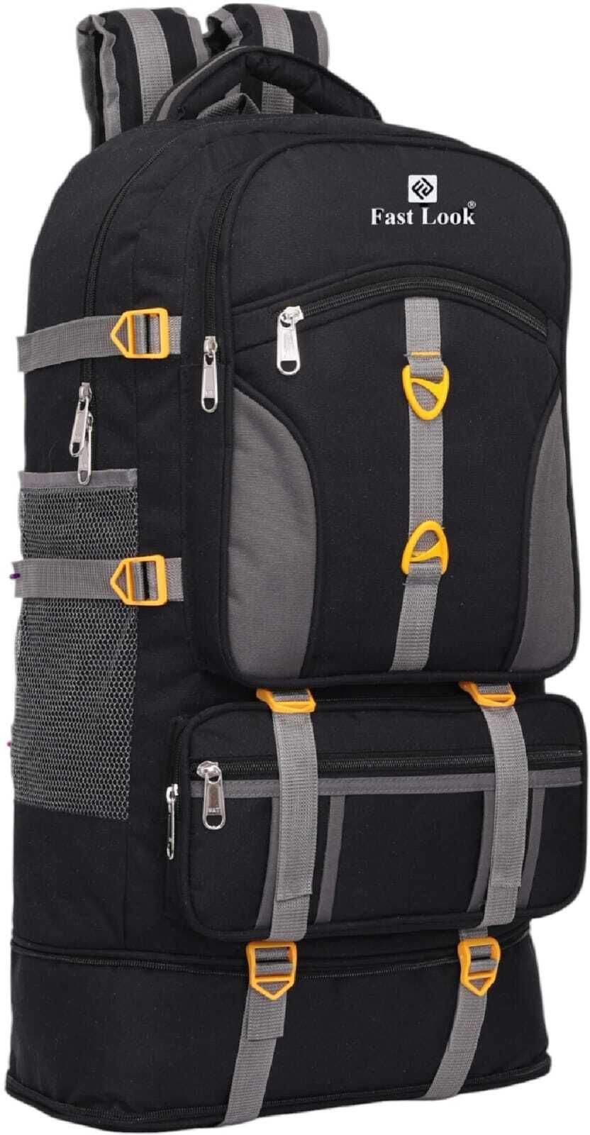 fast look 65L Polyester Travel Rucksack Backpack | Waterproof Trekking Hiking Bag Unisex Rucksack - 65 L-picture-41