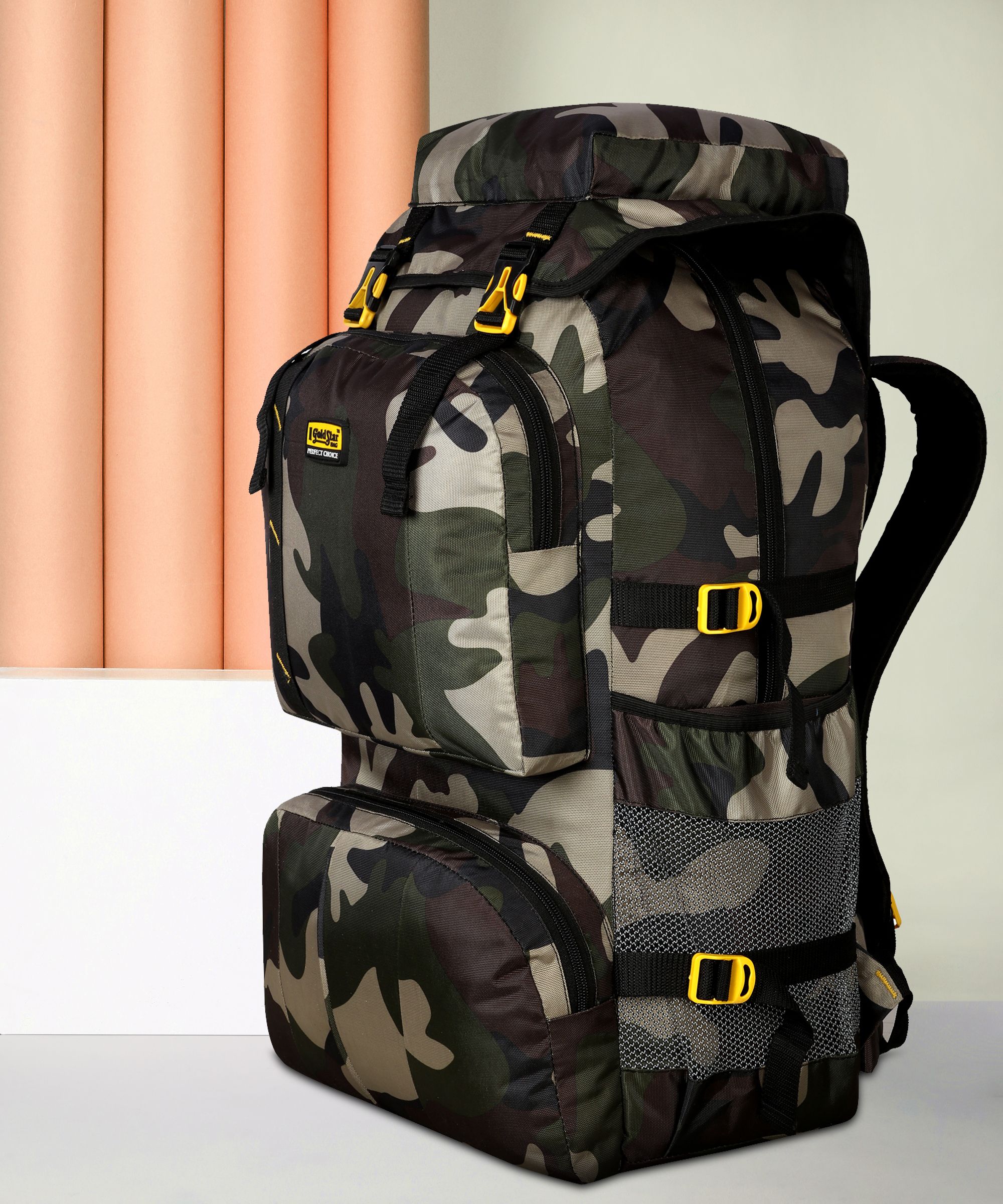 Goldstarbags MILITARY CAMP TRKKING BAGS WITH Climate proof Trail-Head Mountain Trekking & Hiking/ Camping Backpack 60 Ltrs Rucksack bags with high quality product used in (MILITARY, Backpack) Rucksack- 60 L-image-42