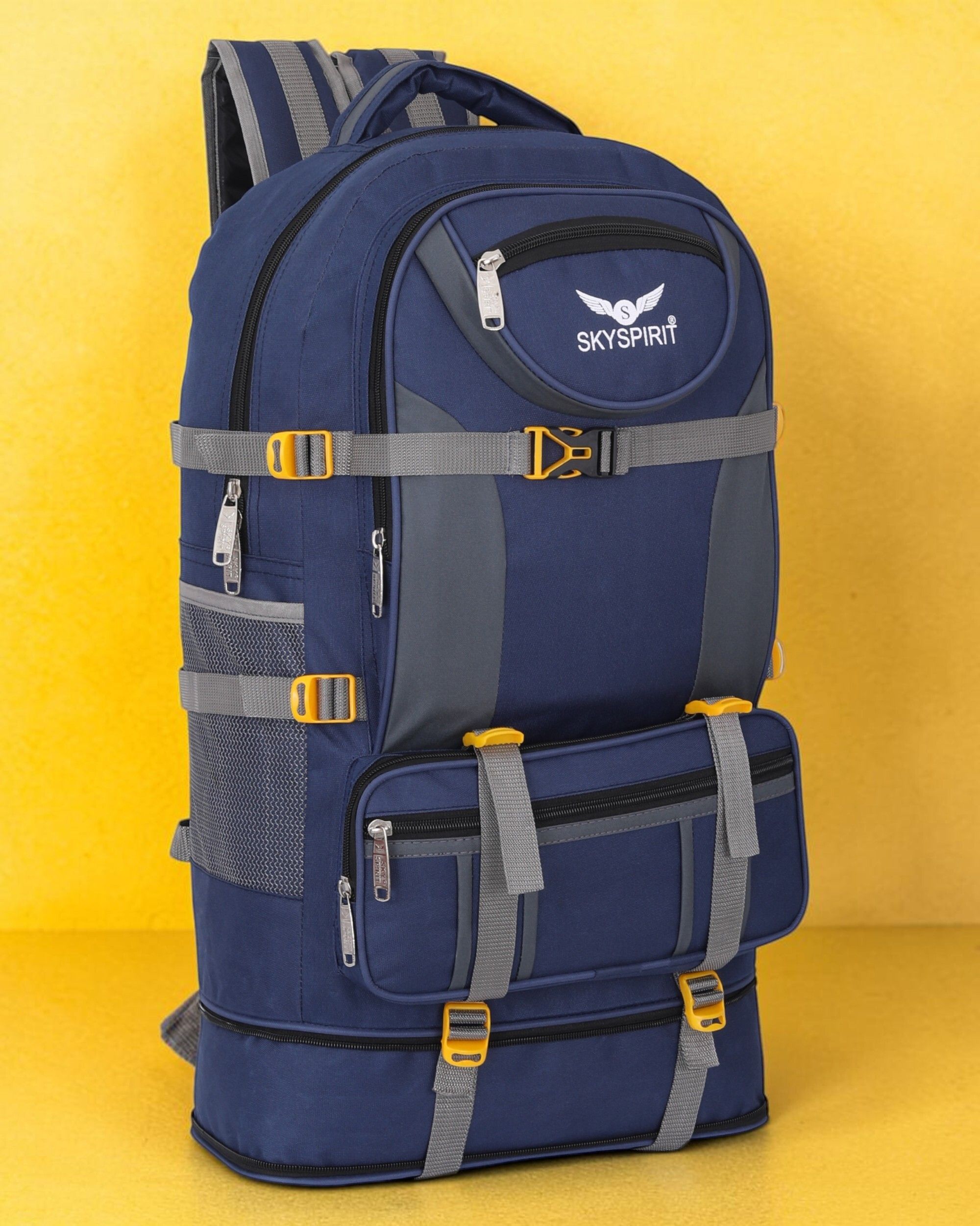 sky spirit Rucksack Backpack | Extra Storage Expandable Bottom | Outdoor Use Rucksack - 90 L-picture-10