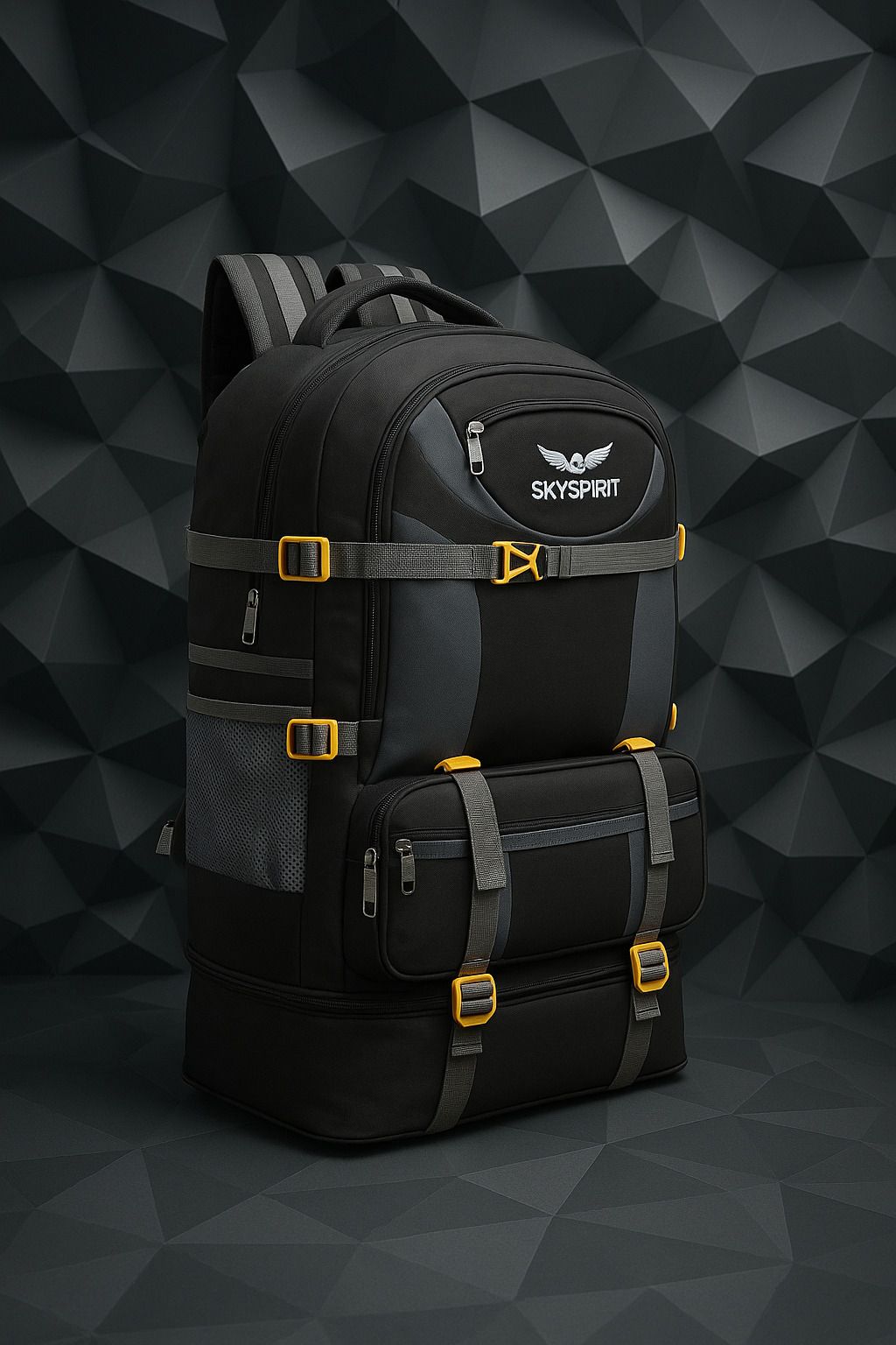 sky spirit Utility Travel Rucksack Backpack | Bottom Expansion Design Rucksack - 90 L-picture-47