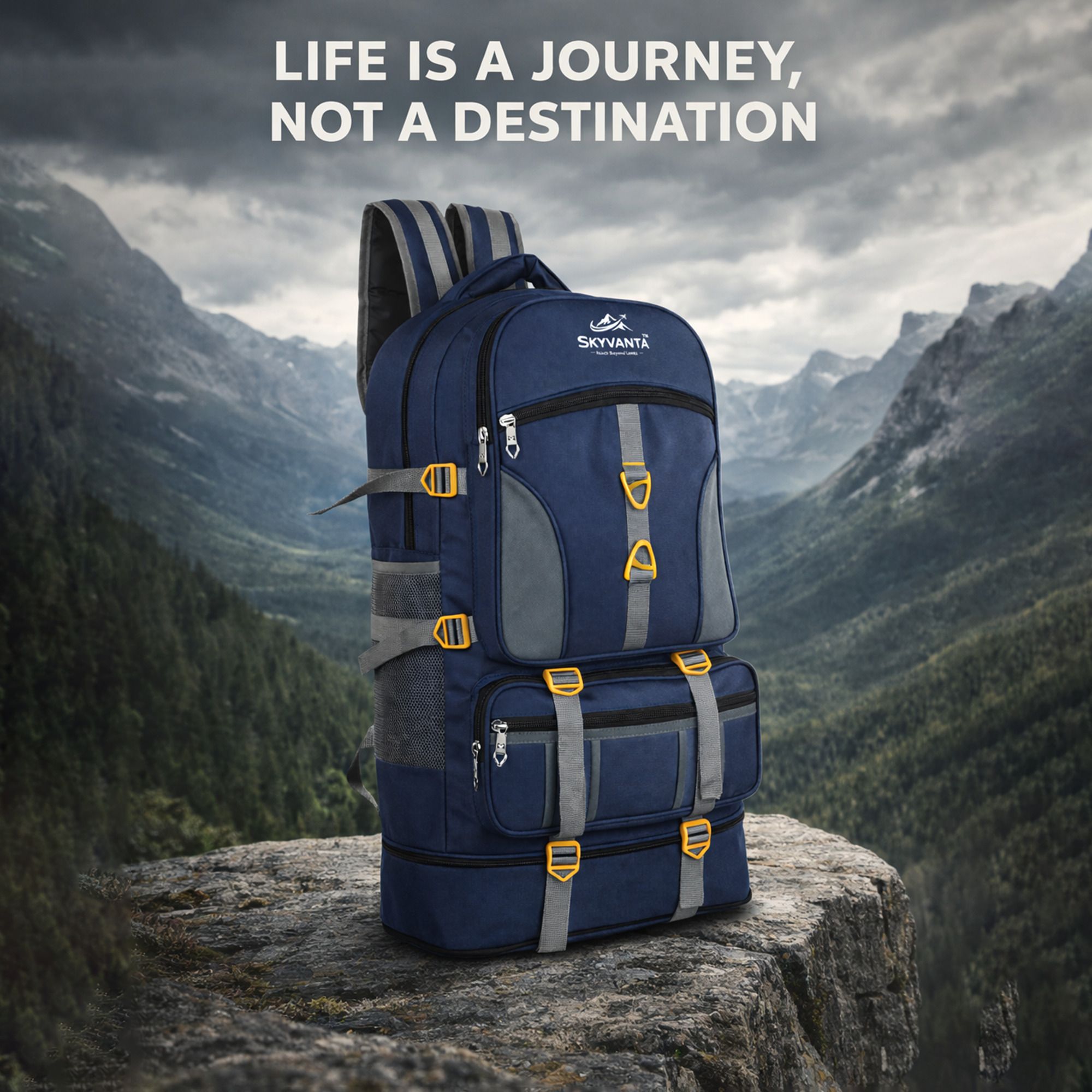skyvanta Waterproof Trekking Rucksack Backpack – Large Hiking Camping Travel Bag Rucksack - 70 L-picture-23