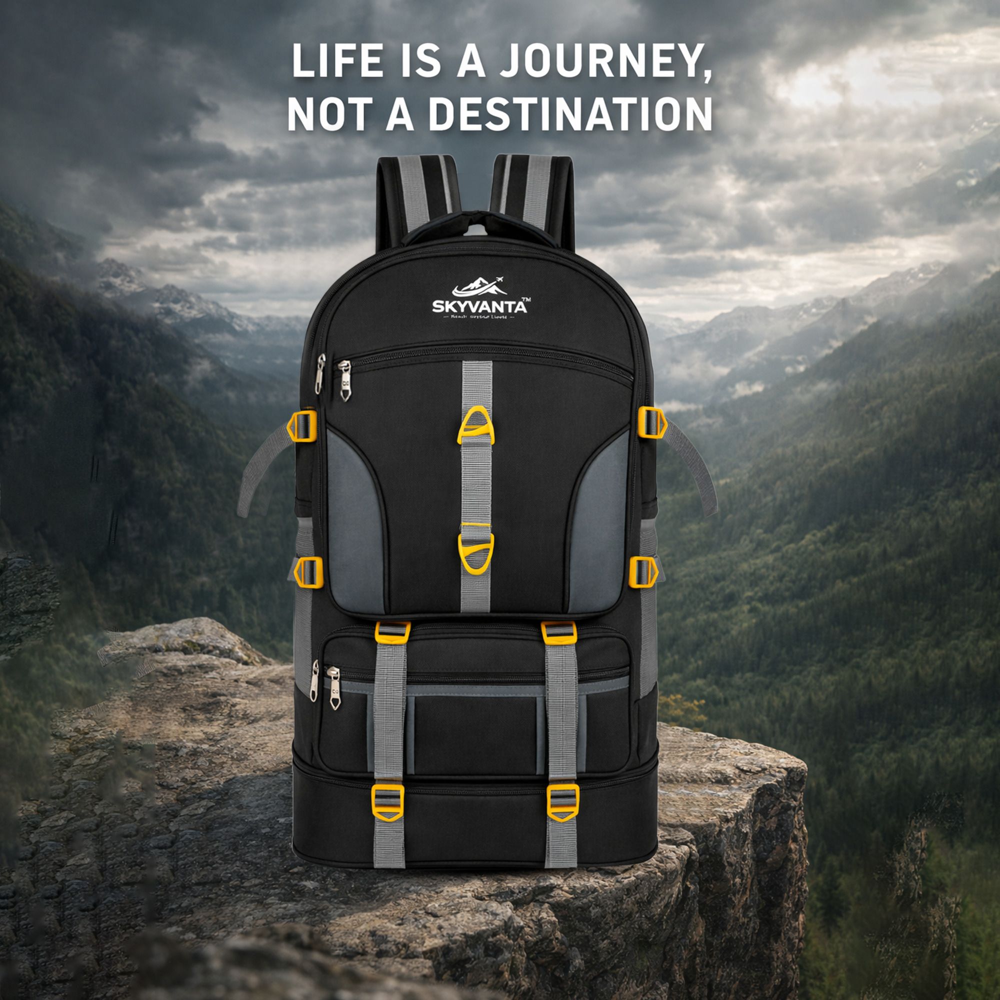skyvanta Waterproof Trekking Rucksack Backpack – Large Hiking Camping Travel Bag Rucksack - 70 L-picture-21