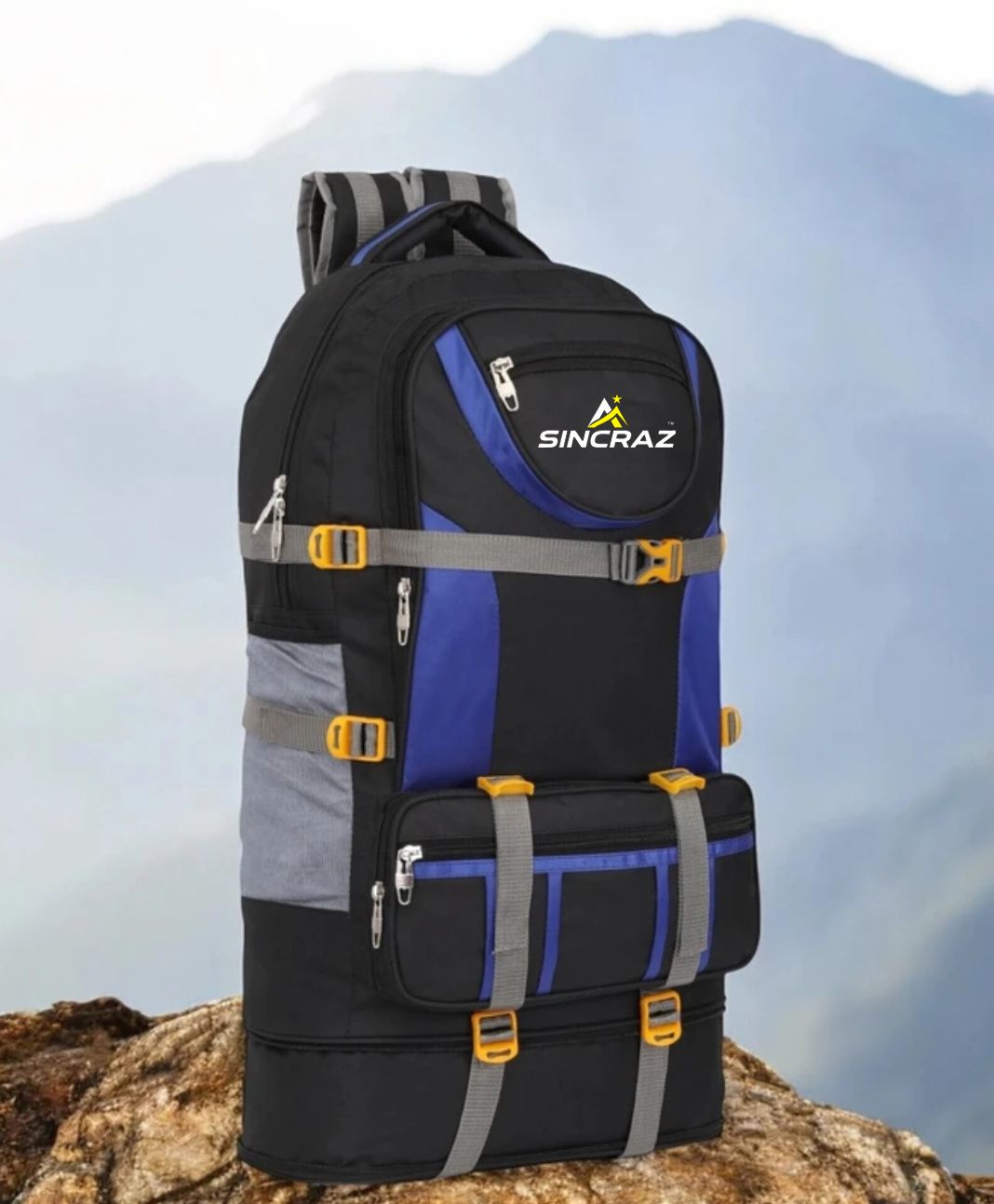 sincraz Expandable Travel for Outdoor Sport Camping HikiIng bag Waterproof 60 L) Rucksack - 60 L-picture-22