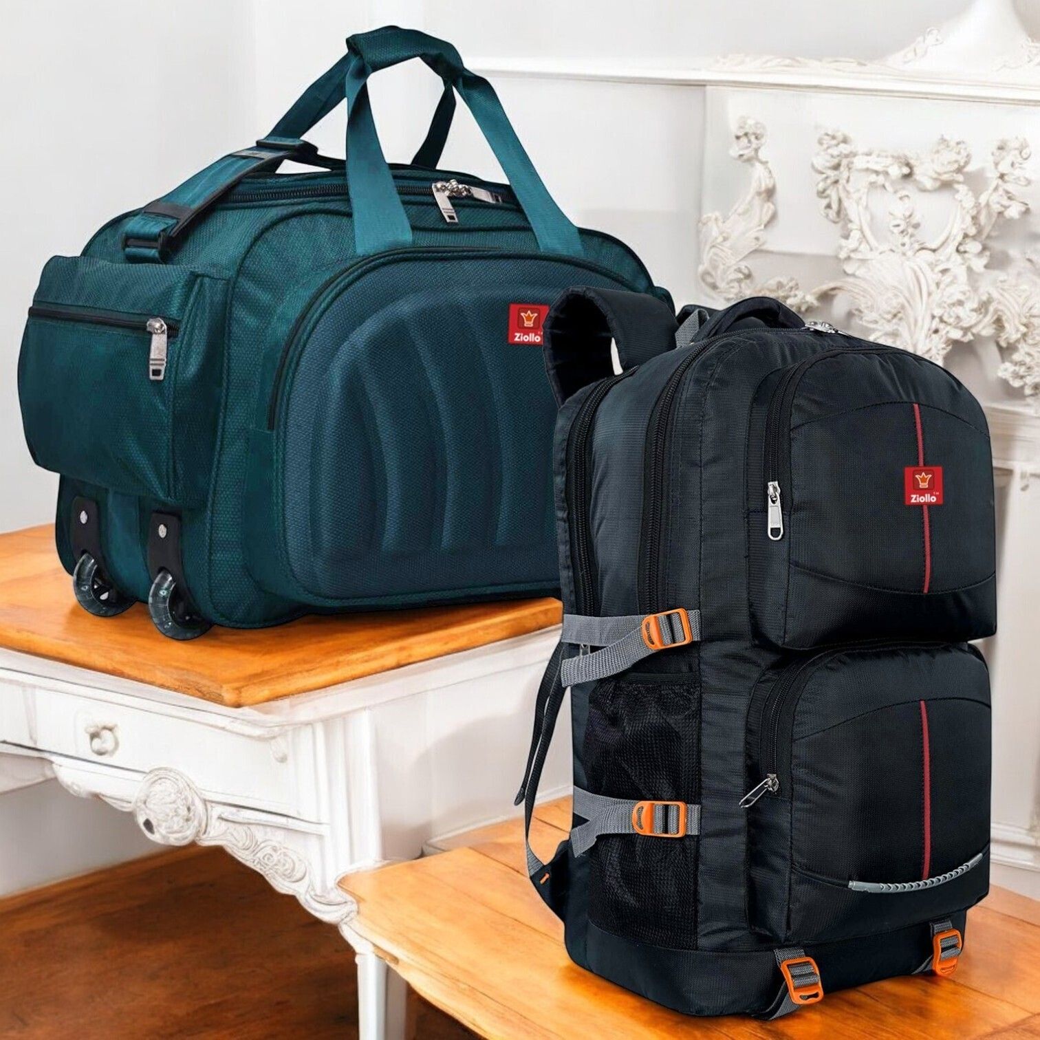 Rucksack and Duffel Bag With Wheels Combo Pack of 2 For men and women Rucksack- 50 L-image-17