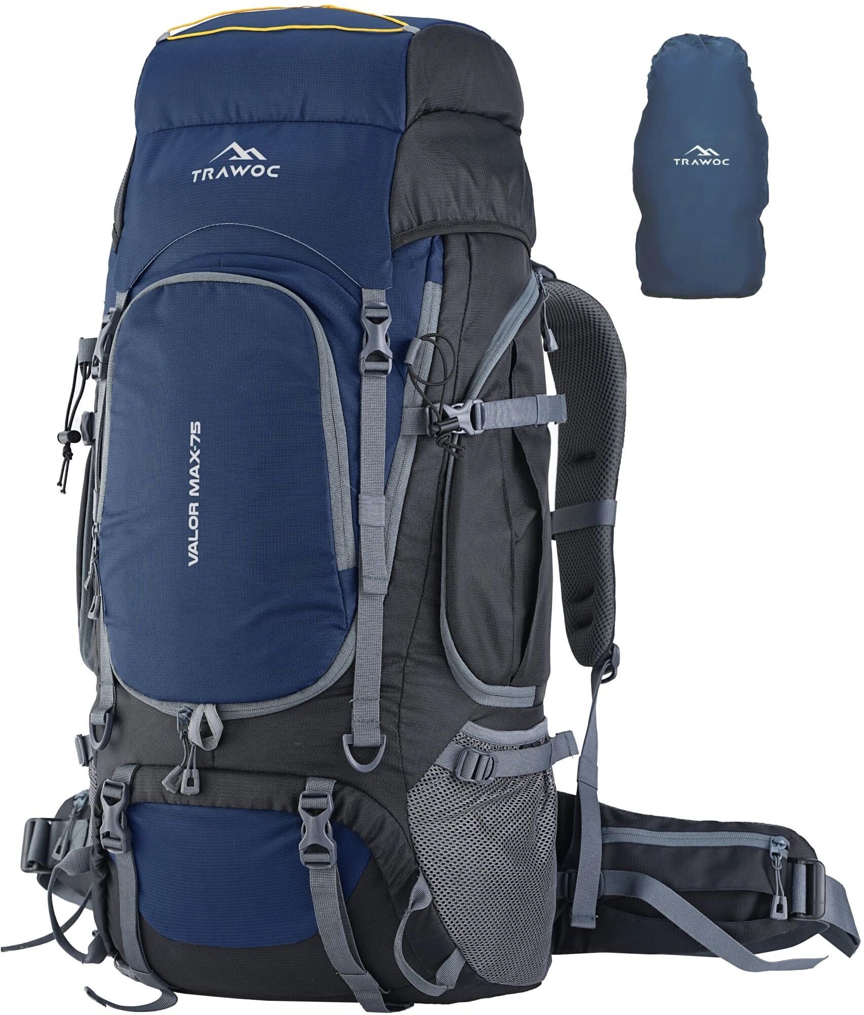 VALOR MAX 75L Travel Backpack Camping Hiking Bag Rain Cover Shoe Compartment Rucksack - 75 L-image-39