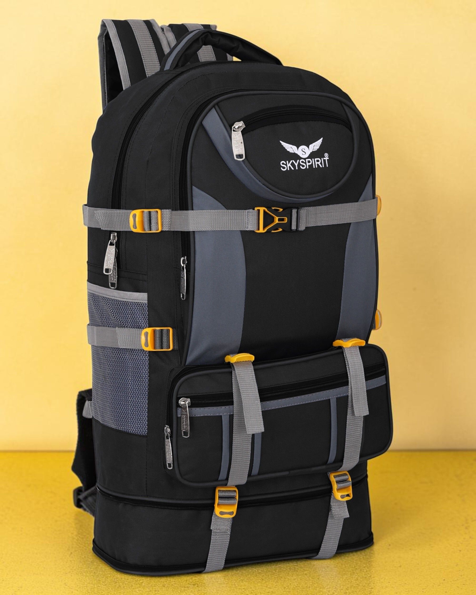 sky spirit Rucksack Backpack | Extra Storage Expandable Bottom | Outdoor Use Rucksack - 90 L-picture-34