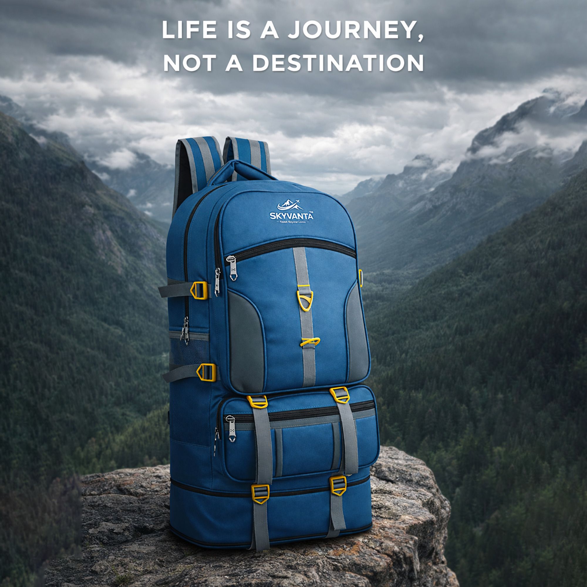 skyvanta Waterproof Trekking Rucksack Backpack – Large Hiking Camping Travel Bag Rucksack - 70 L-picture-29