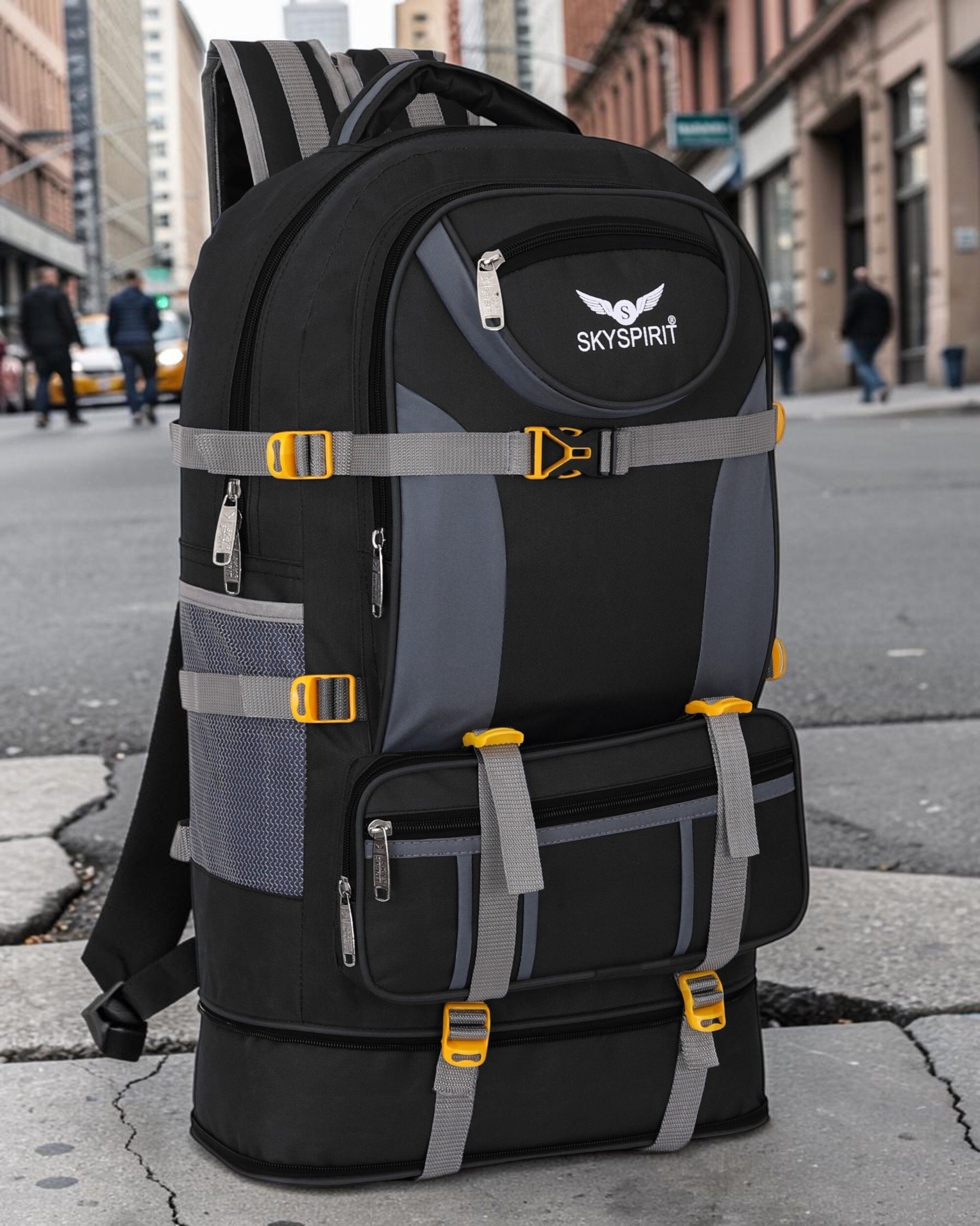 sky spirit Expandable Rucksack | Travel Backpack | Extra Capacity Design Rucksack - 90 L-picture-43