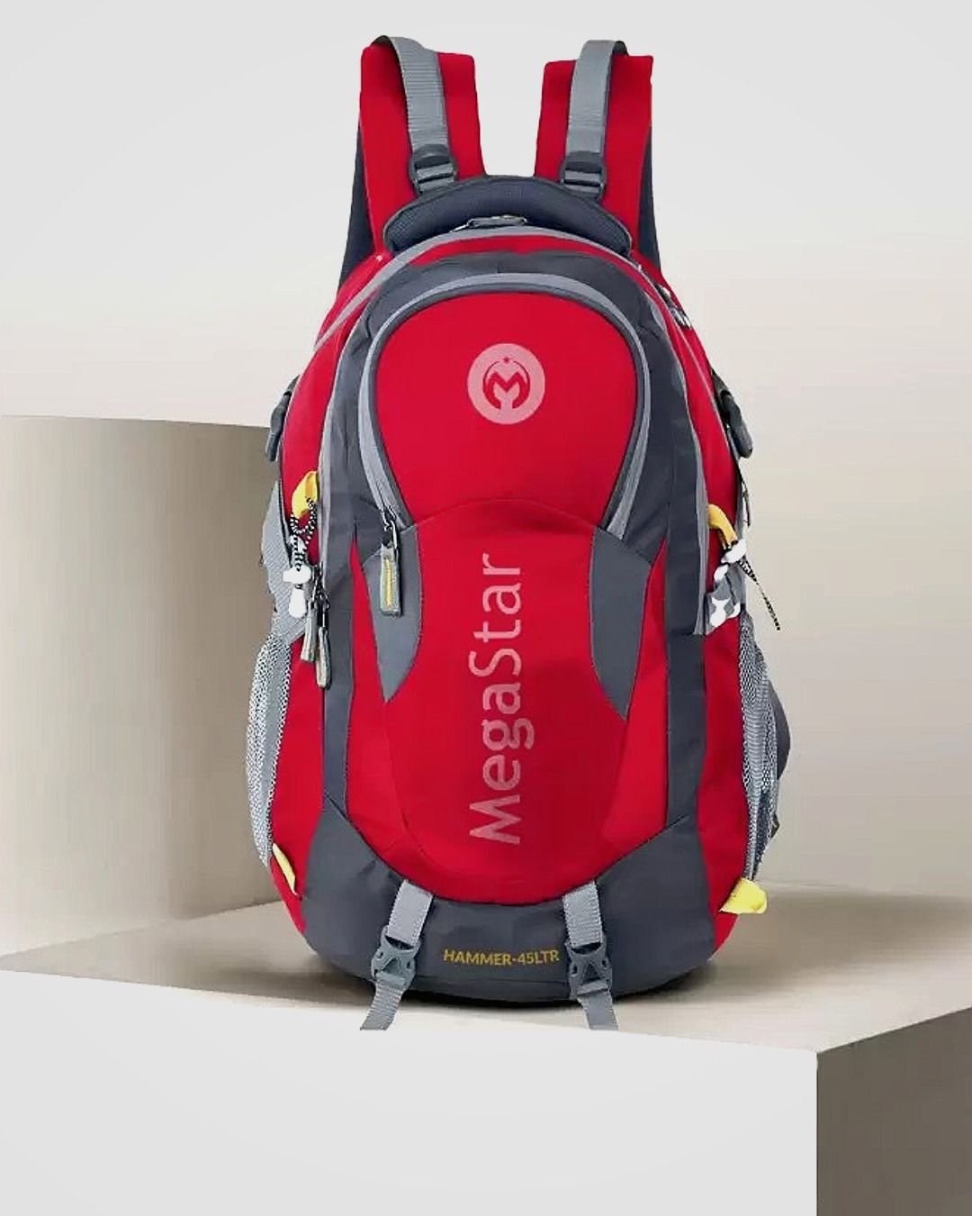 Hammer Waterproof Travel Backpack Outdoor Hiking Trekking Bag With Rain Cover Rucksack- 45 L