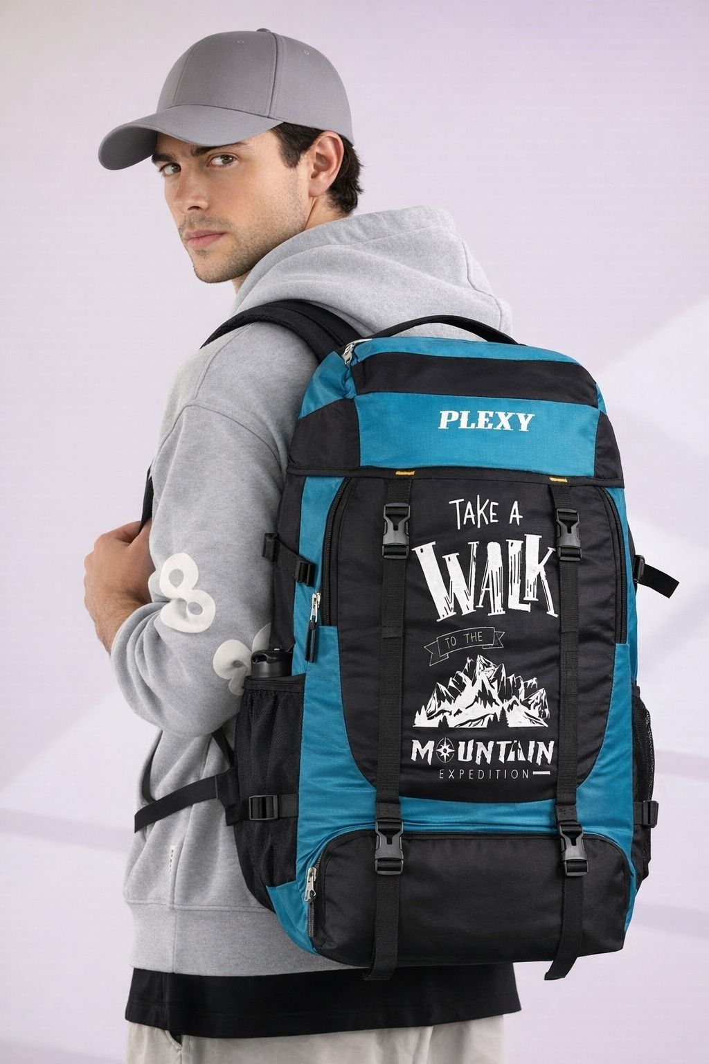 60L Rucksack Travel Backpack | Water-Resistant Trekking Bag | Multi-Compartment Rucksack - 60 L-image-26