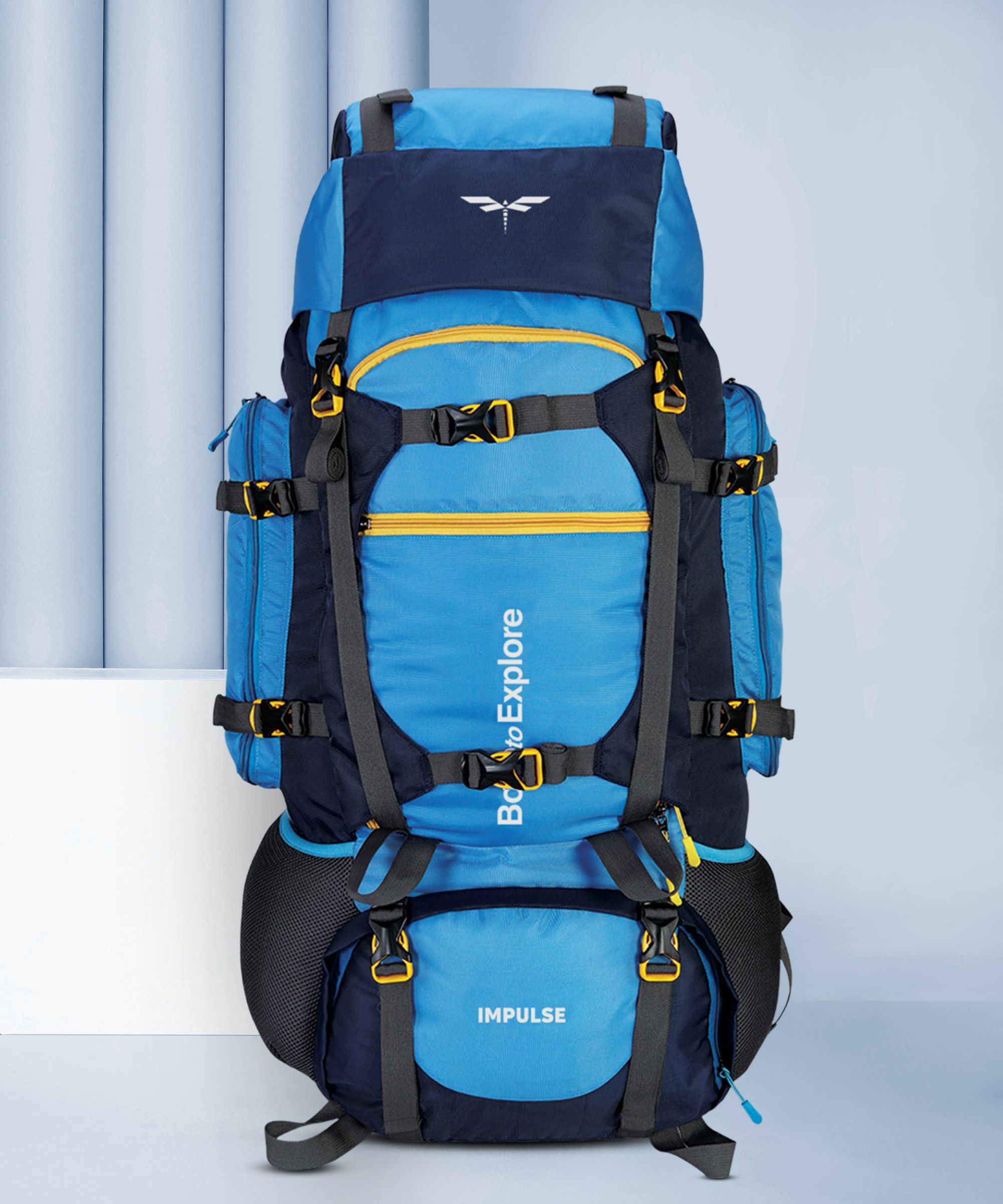 impulse 80 Litres Keep Discovering Heavy Waterproof Rucksack Trekking Hiking Camping Outdoor Camps Luggage Bags Tour Travel Backpack with Rain Cover Rucksack- 80 L-picture-7