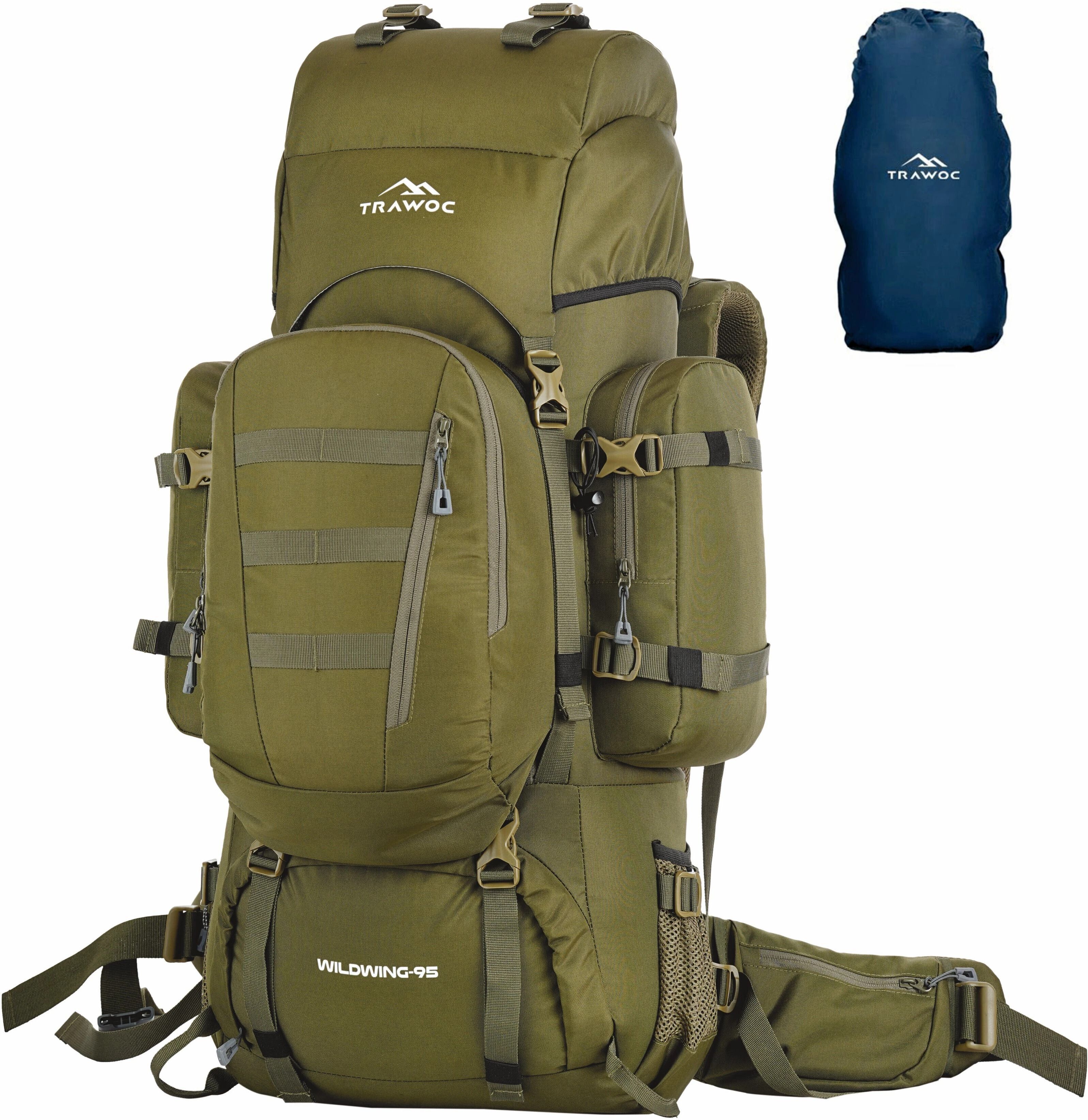 WILDWING 95L Internal Frame Travel Backpack with Detachable Daypack Rucksack - 95 L-image-36