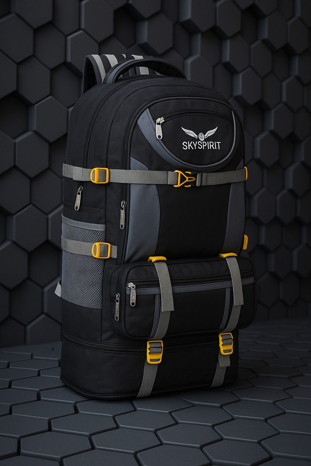 sky spirit Rucksack Backpack | Extra Space Bottom Expand | Travel Use Rucksack - 90 L-picture-19