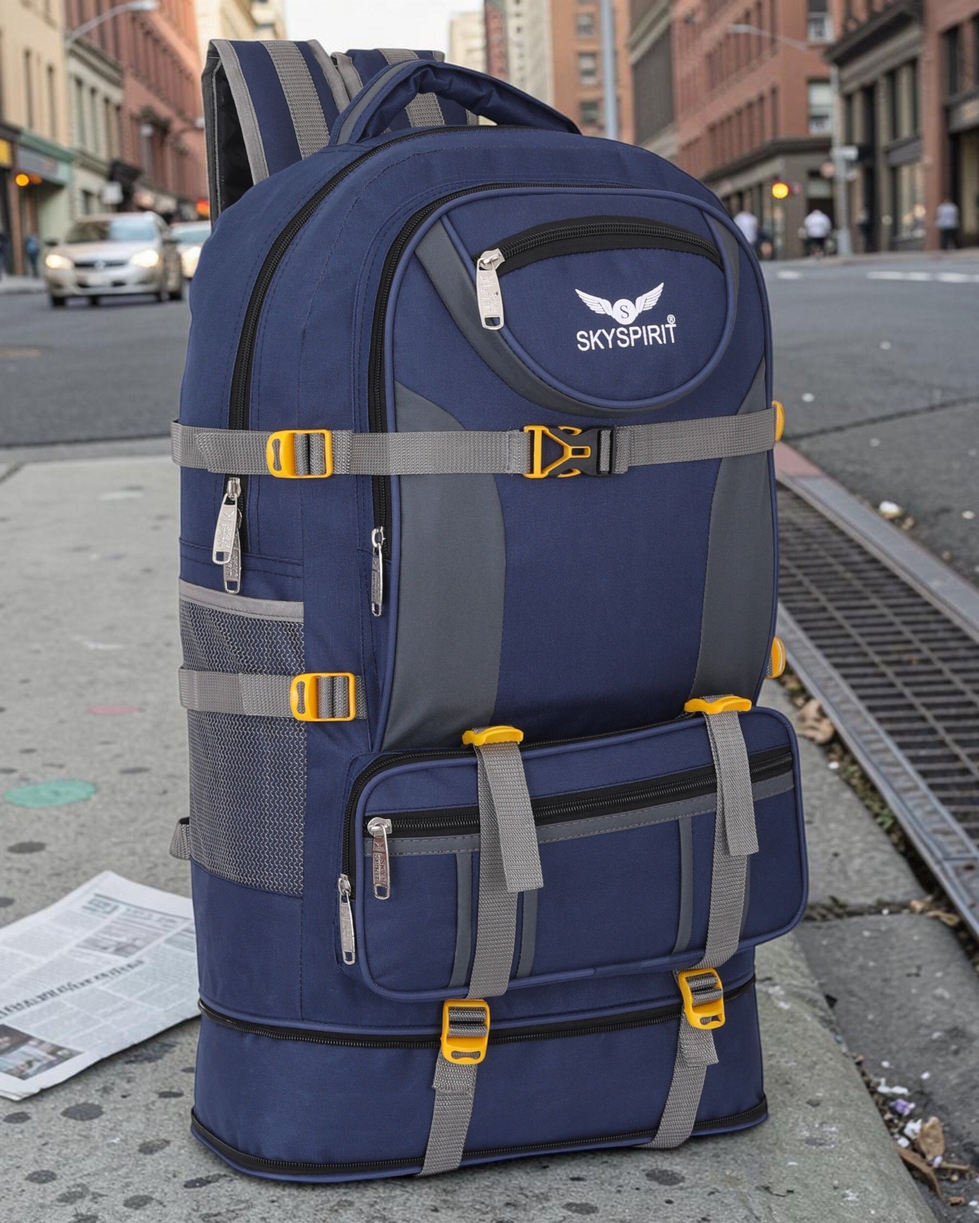 sky spirit Expandable Rucksack | Travel Backpack | Extra Capacity Design Rucksack - 90 L-picture-13