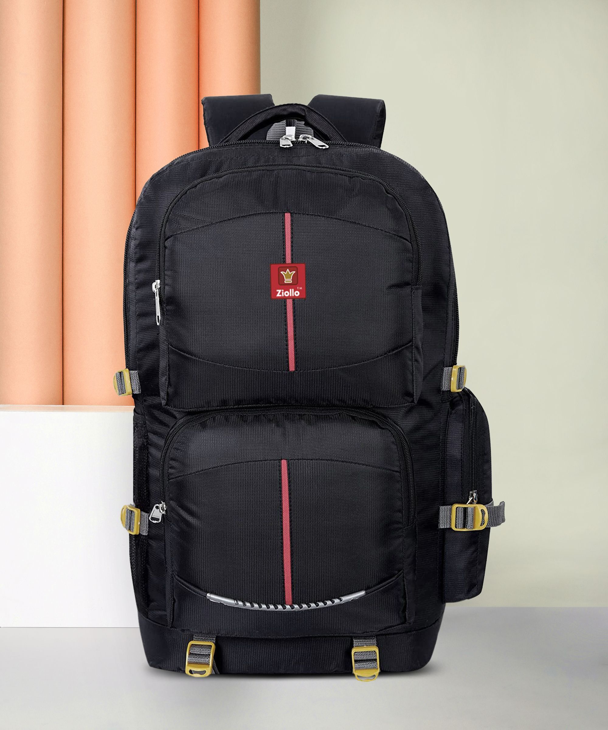 sky spirit LARGE 55L TRAVEL BACKPACK FOR OUTDOOR SPORT HIKING Rucksack - 55 L (black) Rucksack - 55 L-picture-23