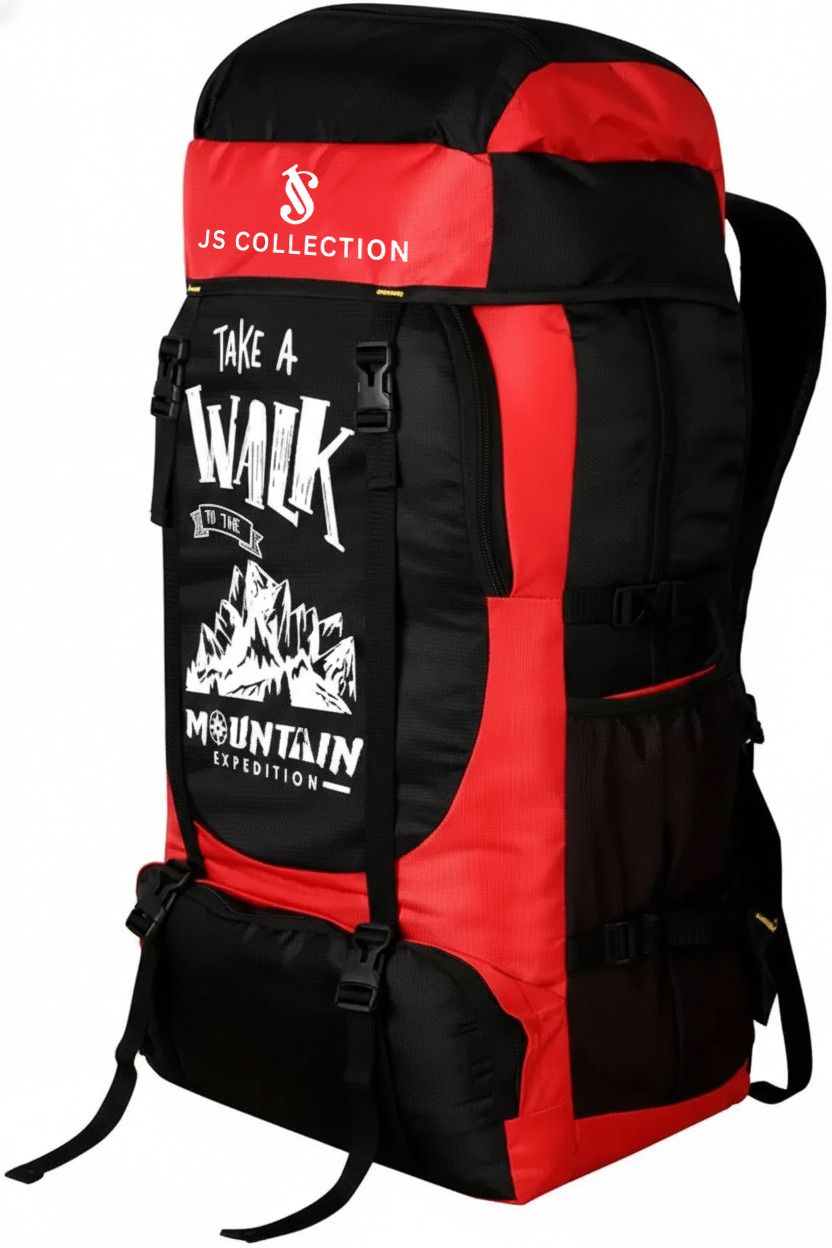 js collection MountainRider Expedition 75L Heavy Duty Trekking Hiking Travel Backpack (red) Rucksack - 75 L-picture-40
